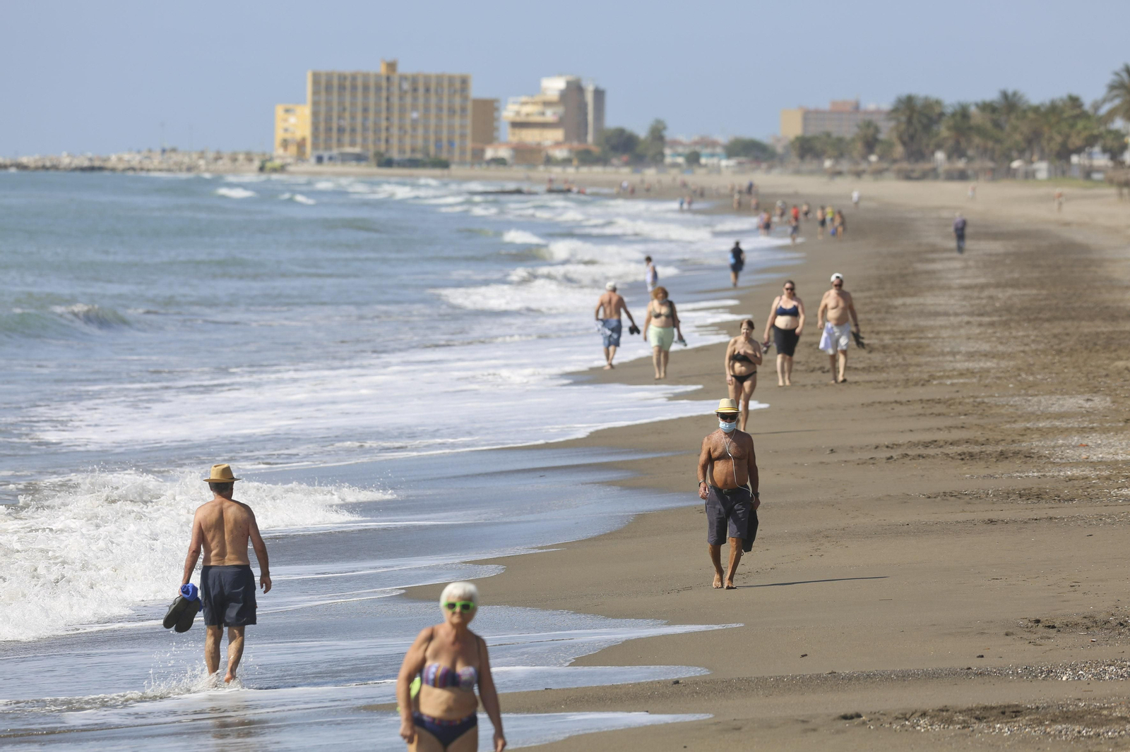Playa de la Misericordia, en Málaga capital.