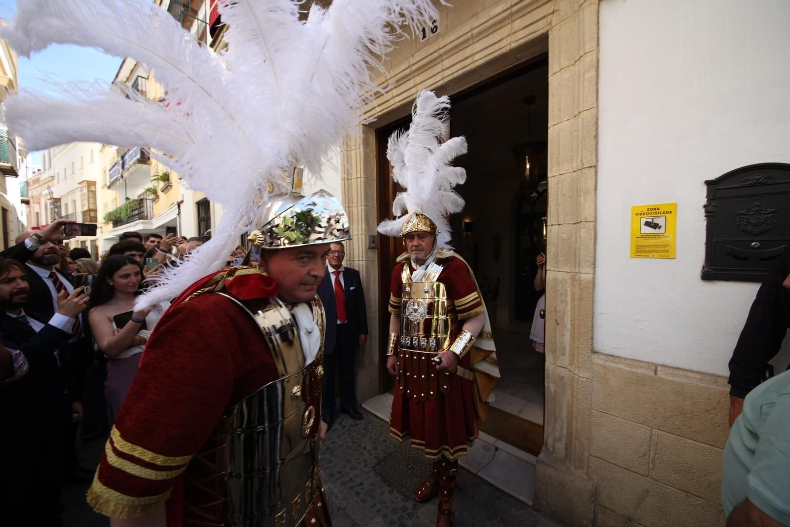 La guardia romana del Señor del Consuelo de la hermandad del Transporte