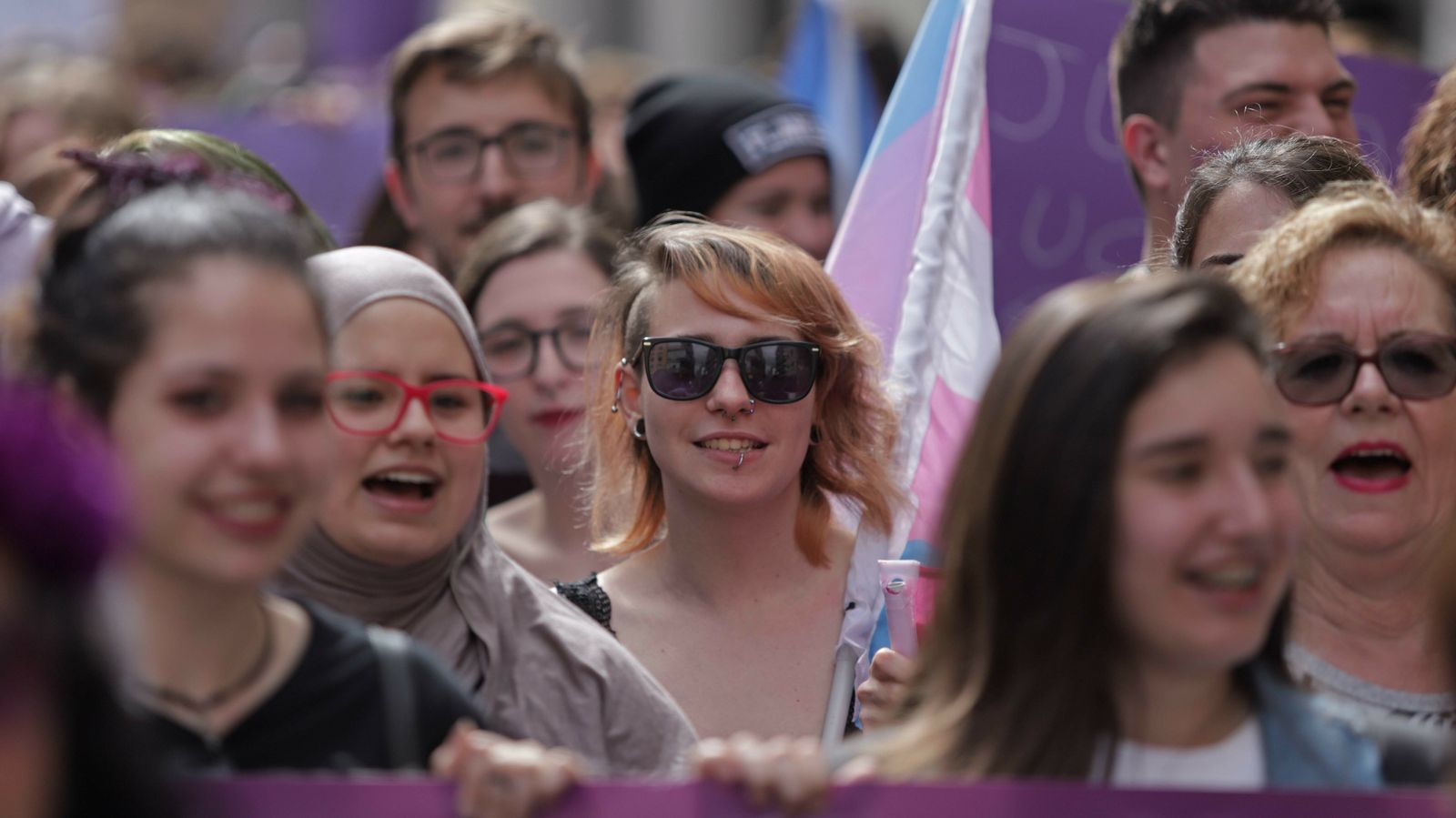 Imágenes de la manifestación  por el Día de la Mujer en Algeciras
