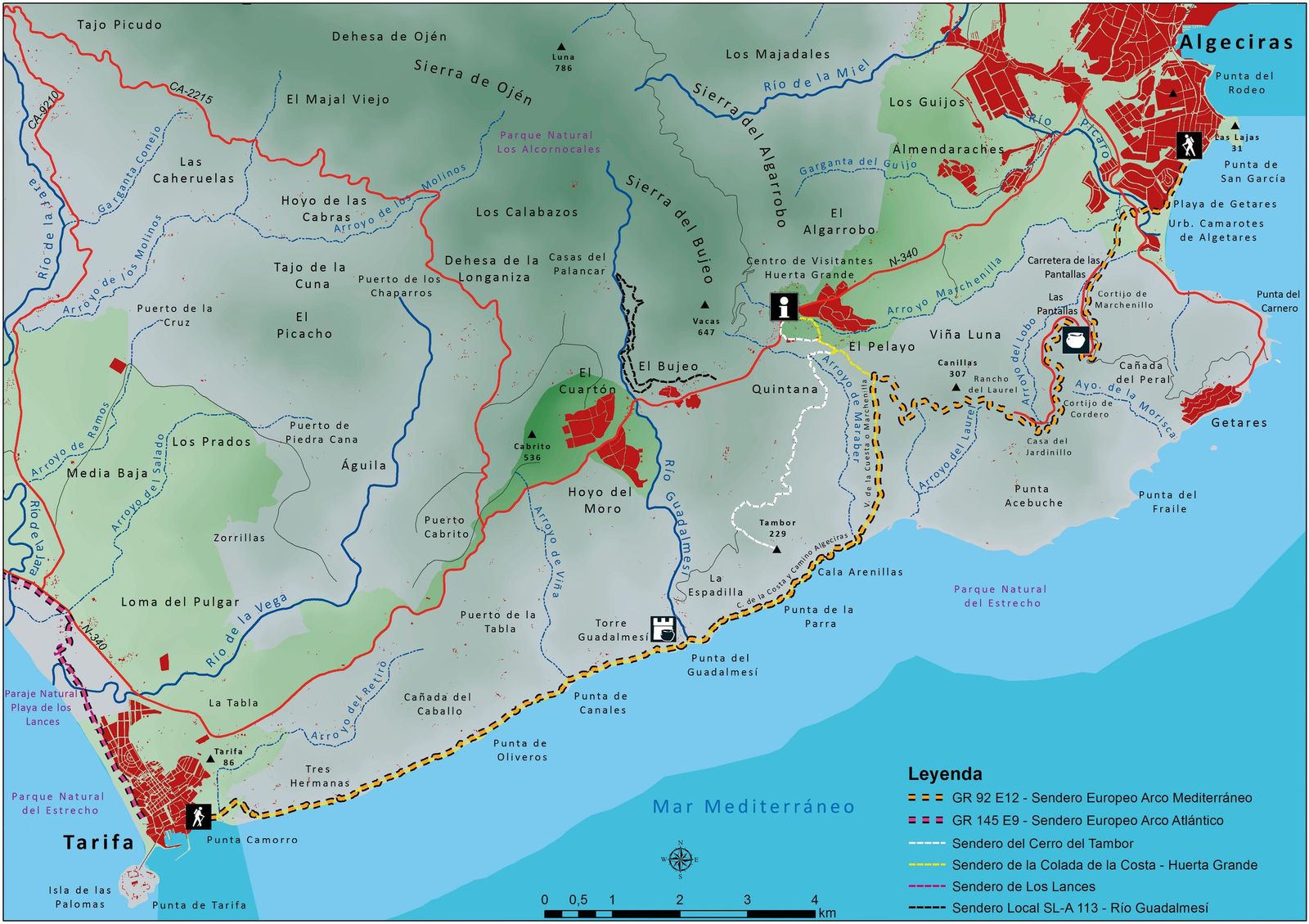 Mapa Algeciras-Tarifa