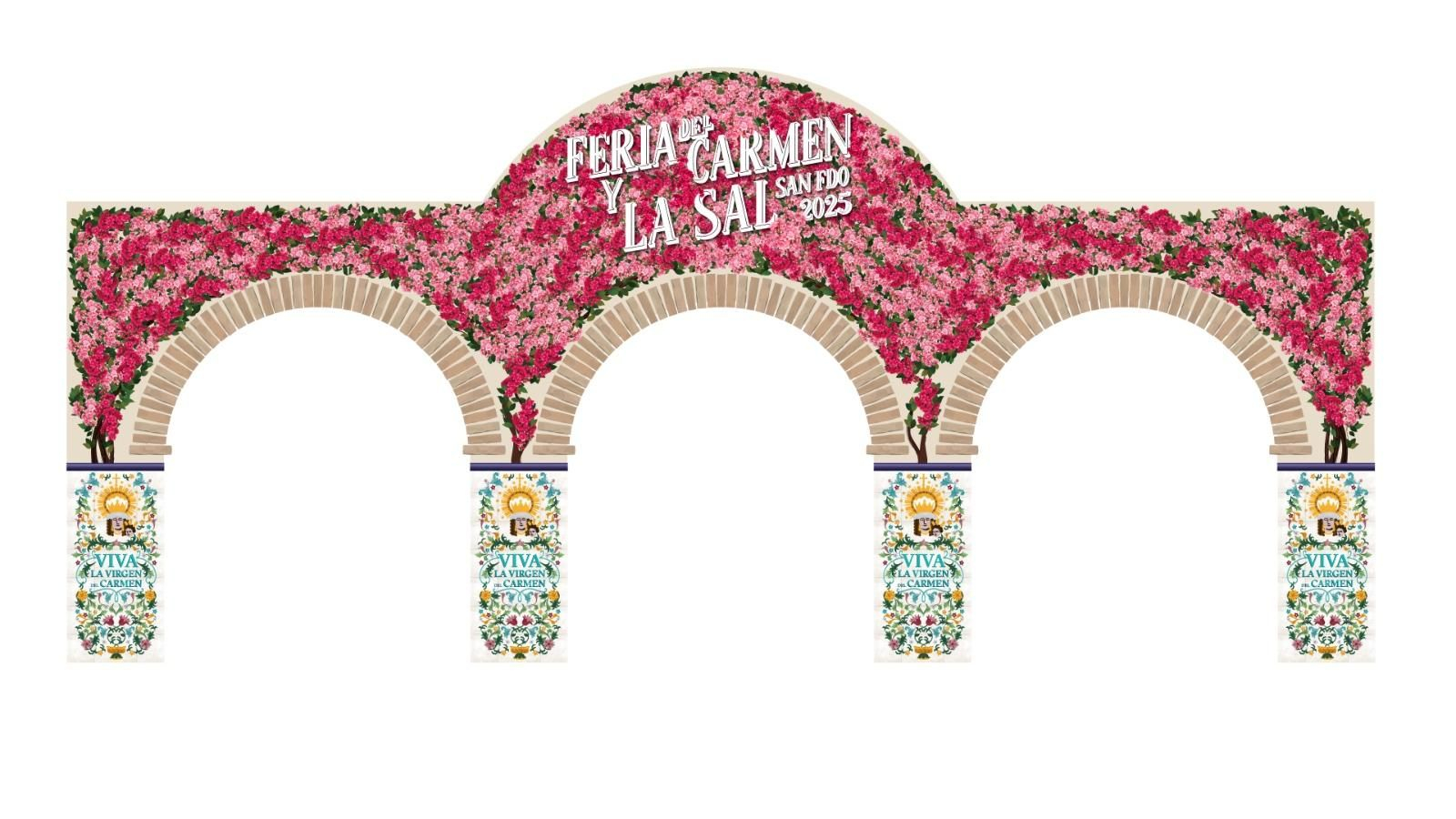 Diseño de la portada de la Feria del Carmen y de la Sal 2025 en San Fernando Diseño de la portada de la Feria del Carmen y de la Sal 2025 en San Fernando