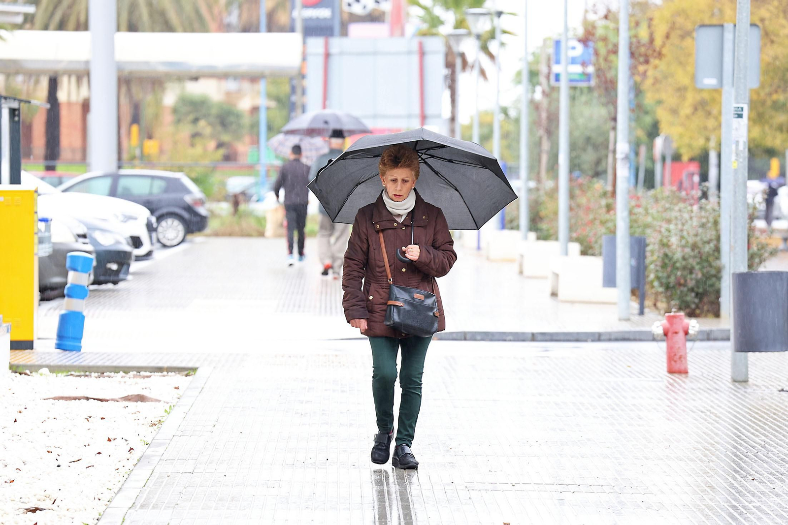 Las imágenes de la mañana de lluvia en Huelva