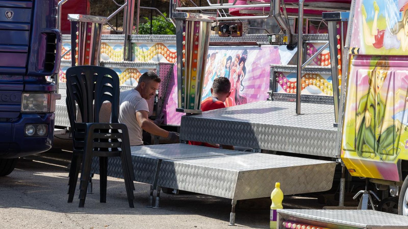 Así avanza el montaje de la feria de San Lucas