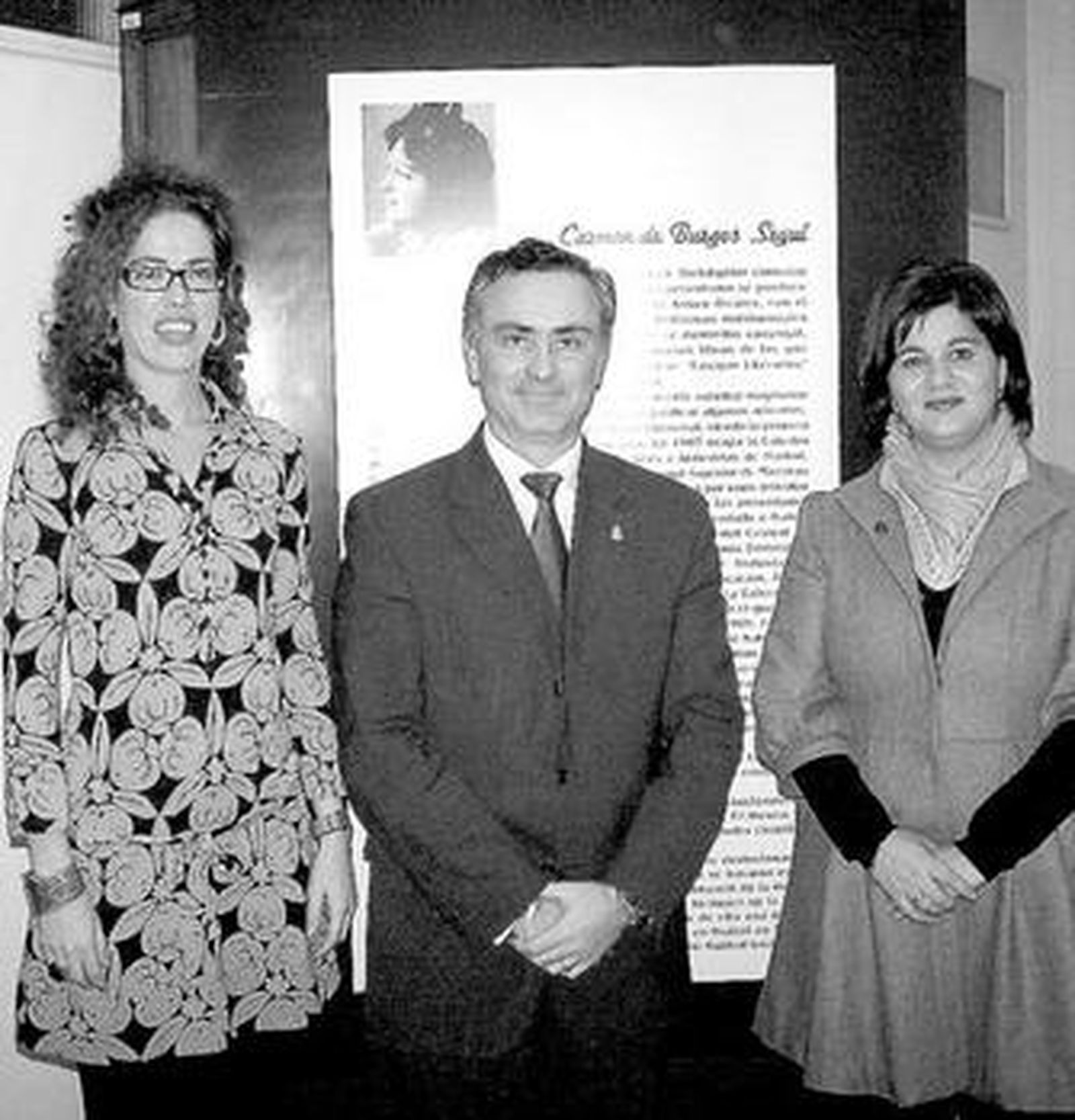 Rosa Cerarols (a la izquierda) con Juan Carlos Usero y Emma Sola.