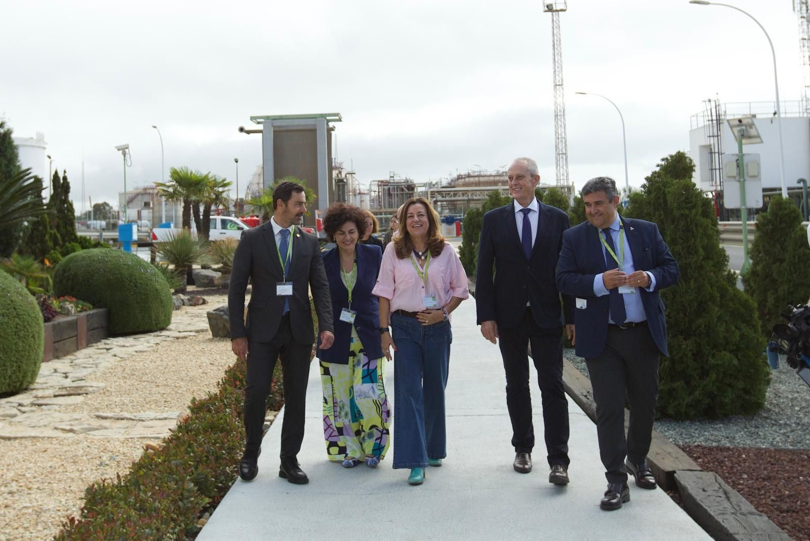 Un momento de la visita.