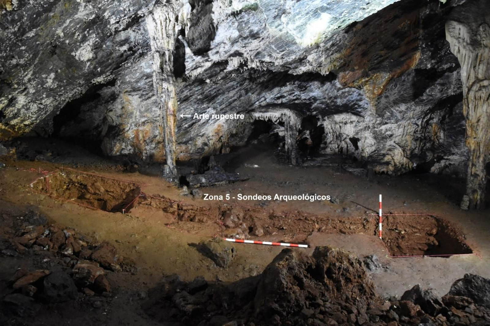 Trabajos realizados en las cuevas de Ardales, en Málaga