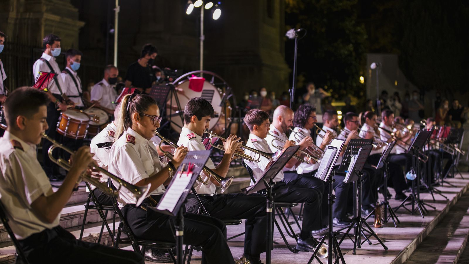 La Banda de San Sebastián de Padul durante el concierto de presentación