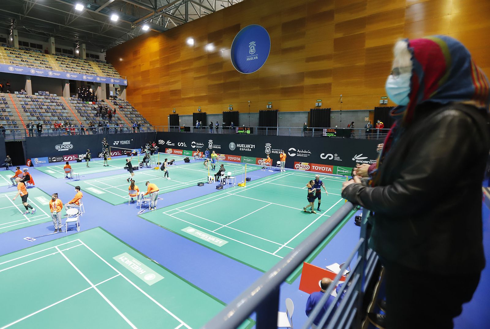 Imágenes del primer día de competición del Mundial senior de bádminton de Huelva 2021