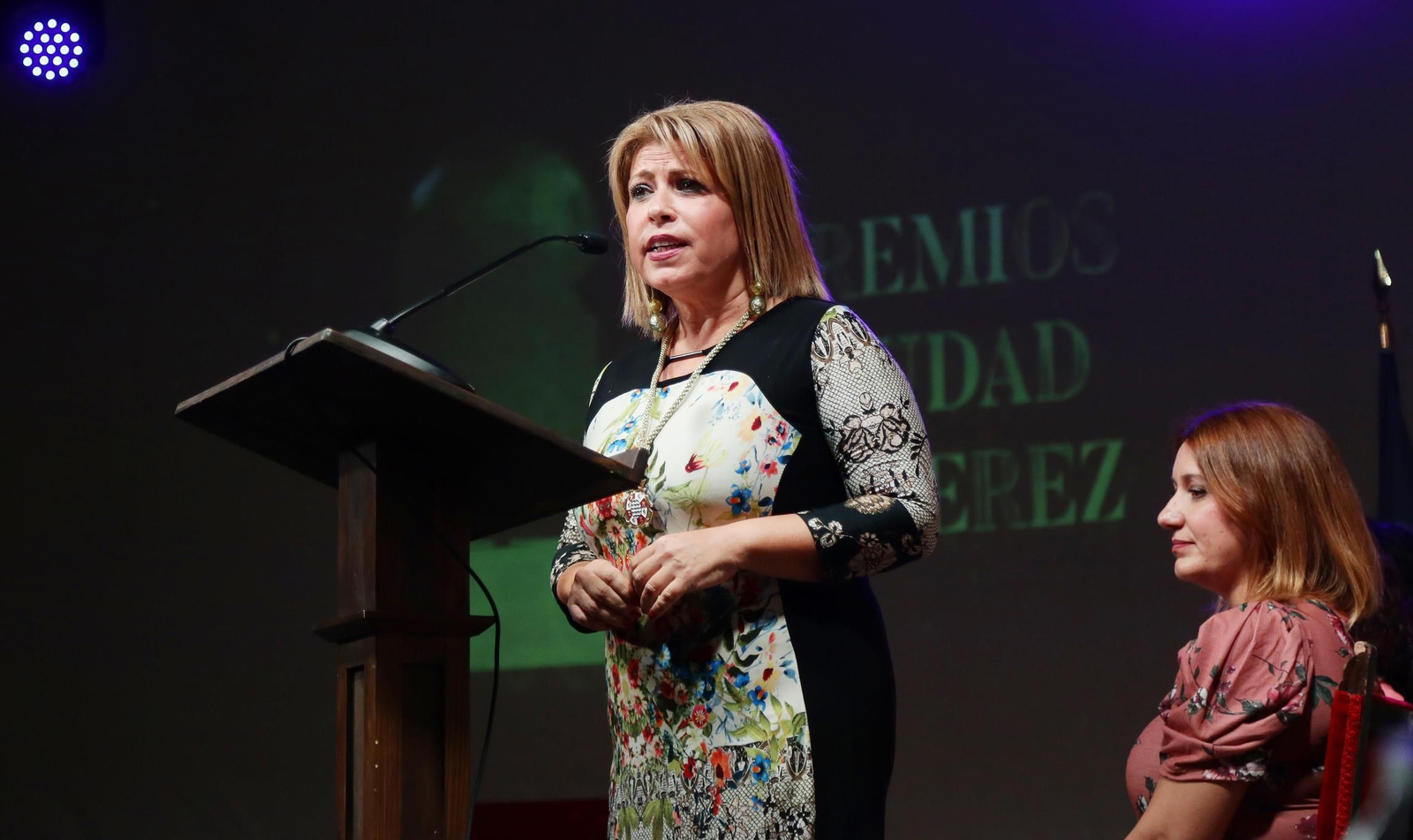 La alcaldesa, Mamen Sánchez, durante su intervención en la ceremonia