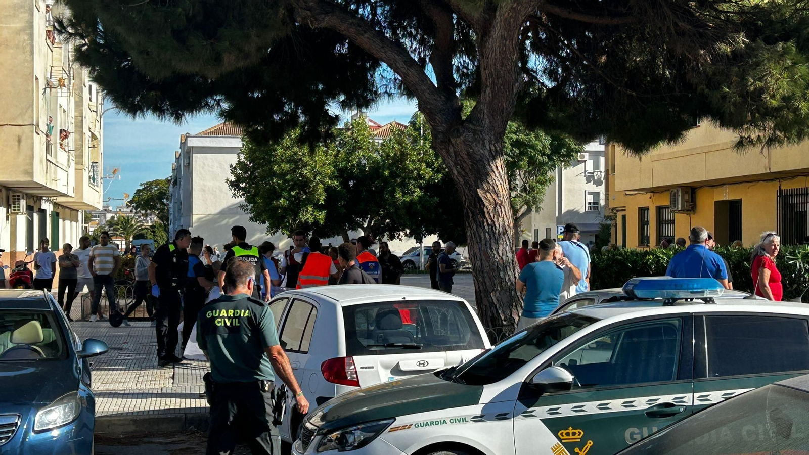 Lugar en el que se produjo la discusión que terminó con un hombre fallecido en Punta Umbría este lunes.