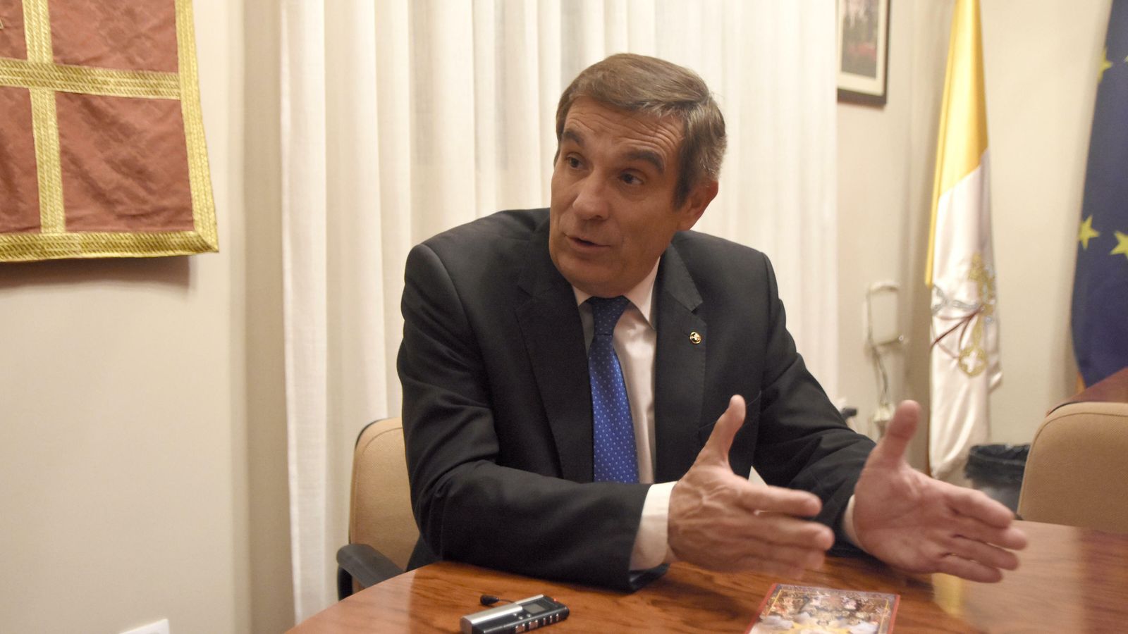 Francisco Gómez Sanmiguel durante un momento de la entrevista.