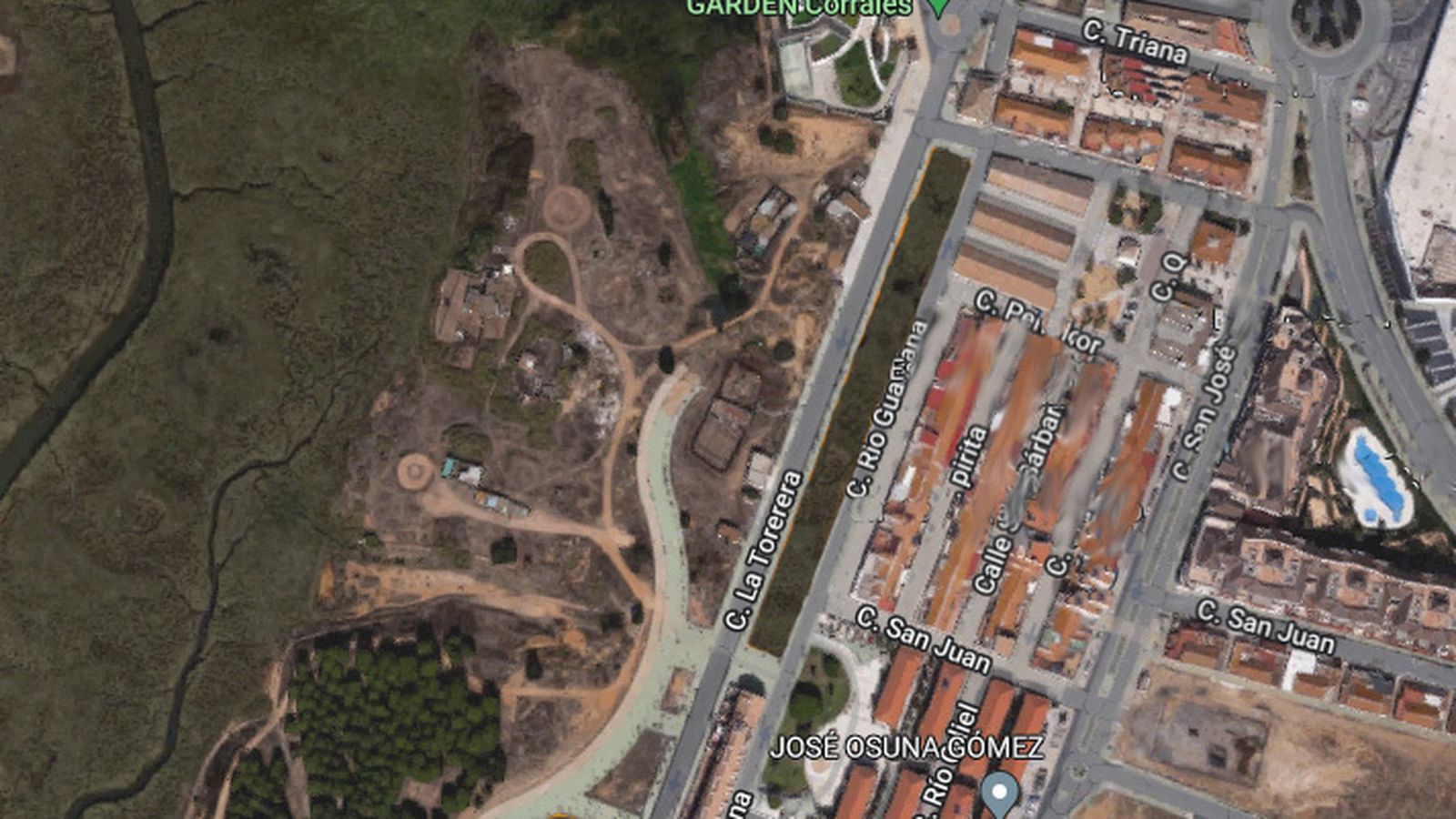 Parcela a subasta en Aljaraque.