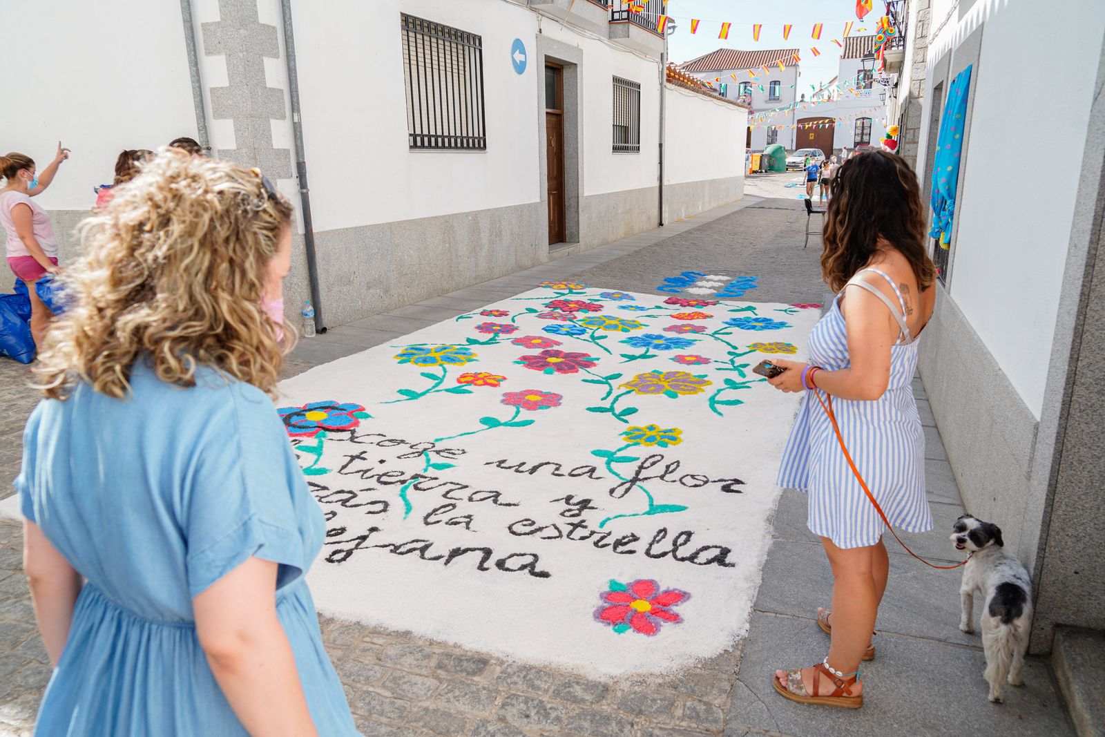 Las alfombras de Dos Torres por San Roque, en imágenes.