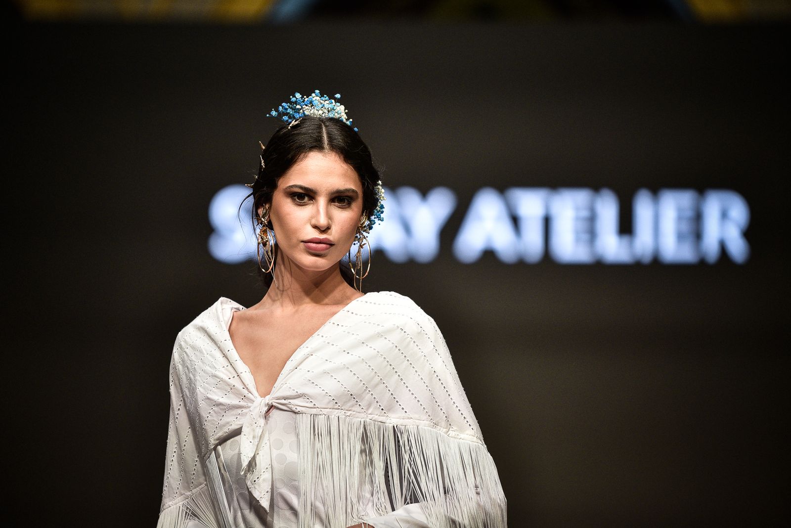 Imágenes de la inauguración de la Pasarela Flamenca en el patio del Ayuntamiento