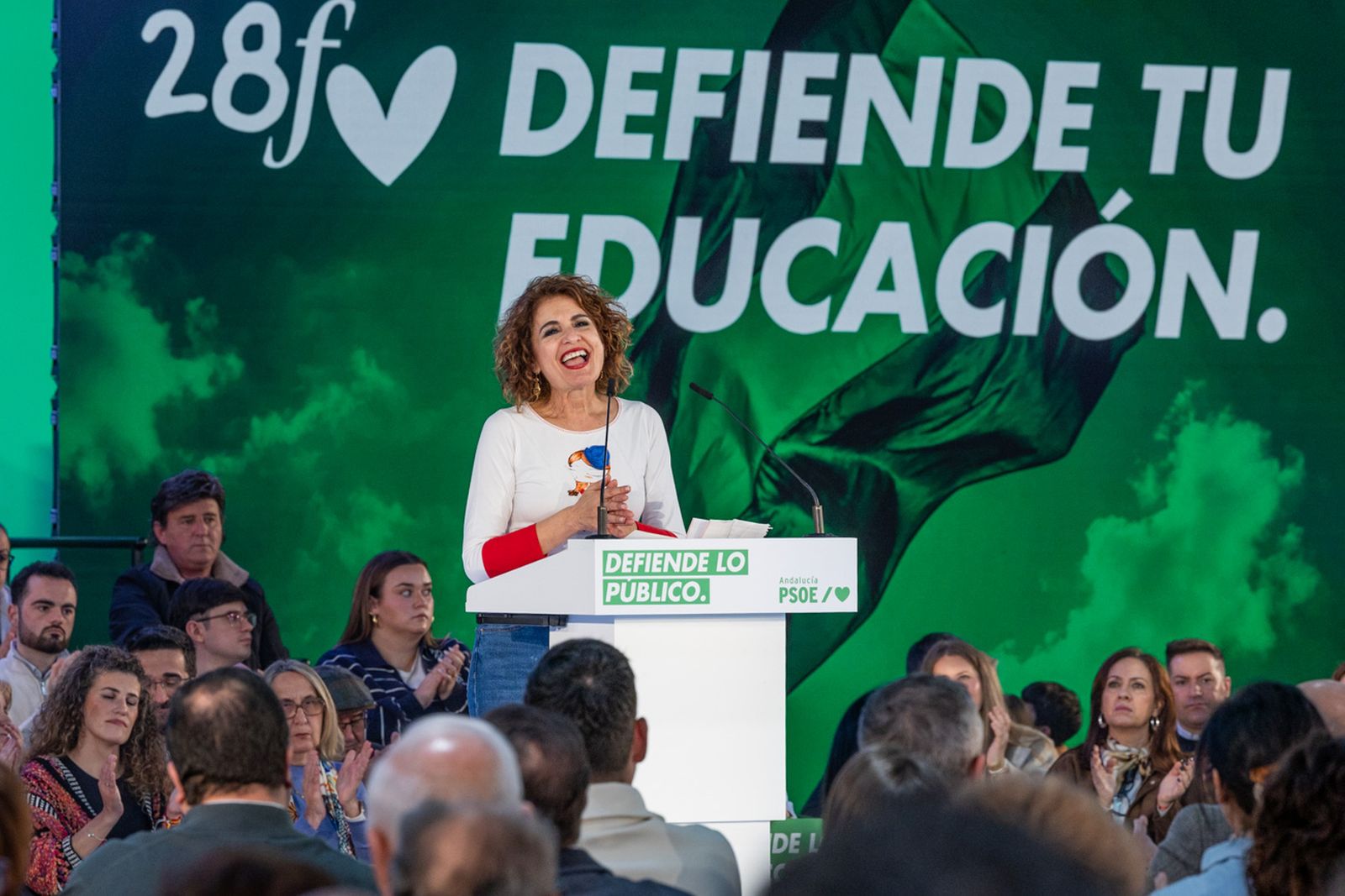 Acto en defensa de los servicios públicos para celebrar el 28F en Jaén