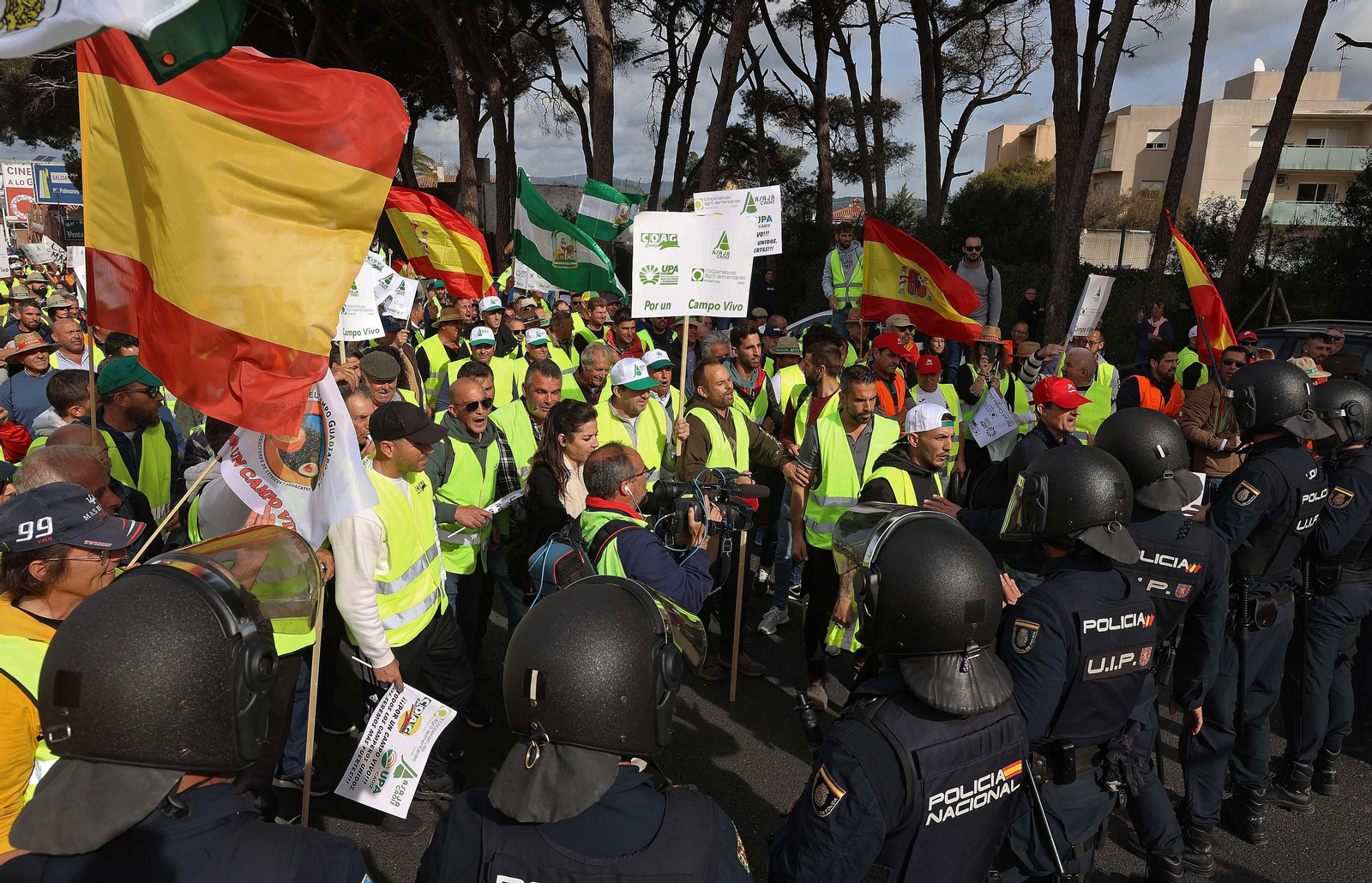 Imágenes de las protestas de los agricultores en Algeciras