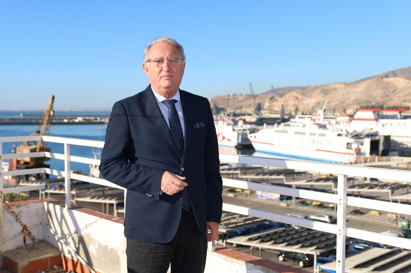 El presidente de la Autoridad Portuaria de Almería, Jesús Caicedo