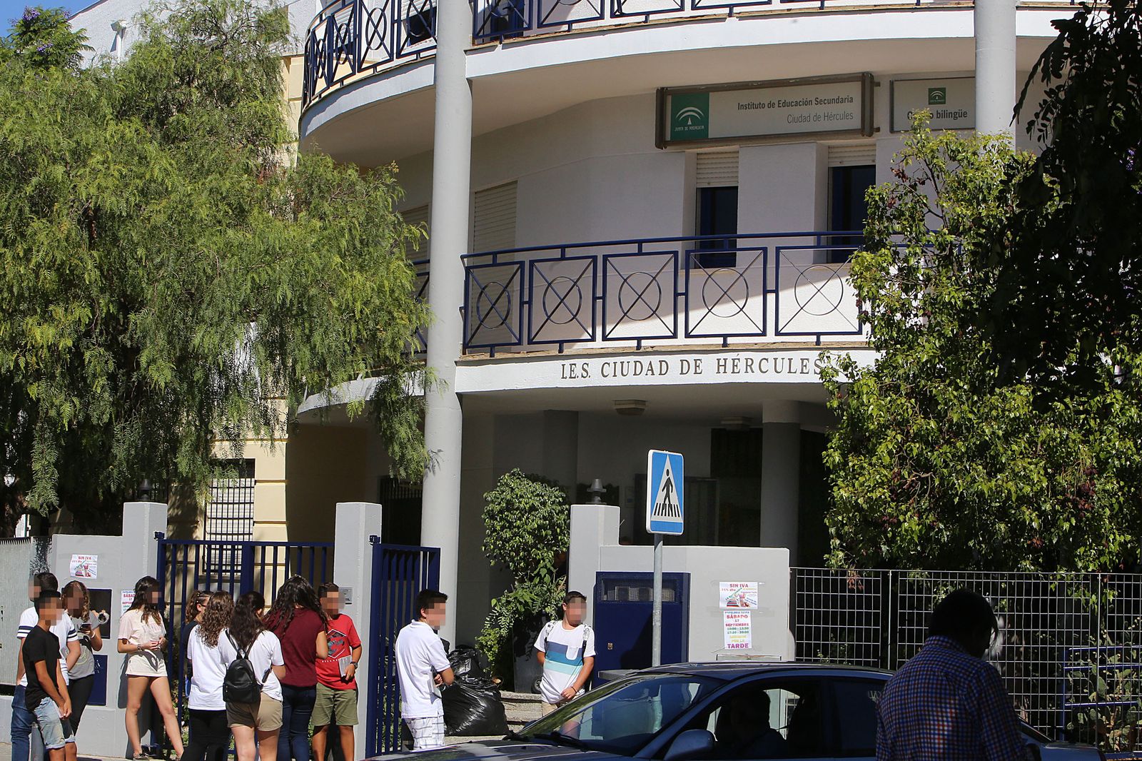 Vista del instituto Ciudad de Hércules, donde se desarrollarán las charlas hasta final de curso.