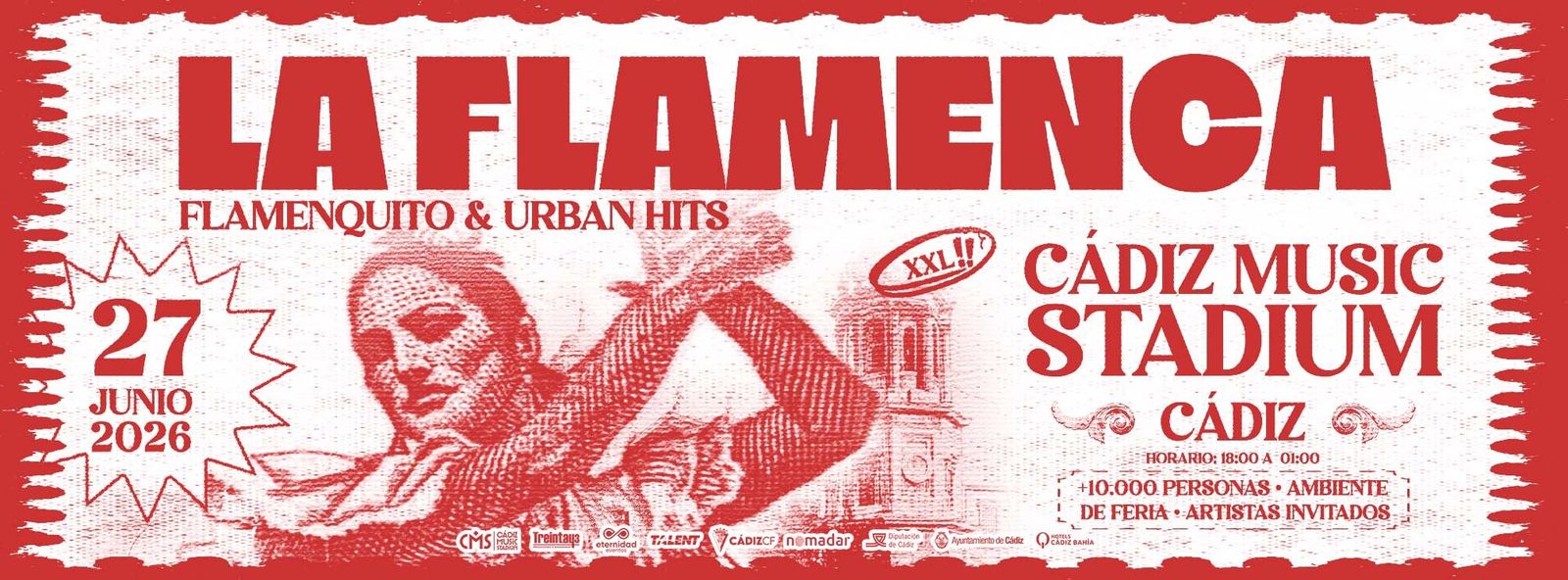 Imagen del cartel anunciador de La Flamenca XXL en Cádiz Music Stadium
