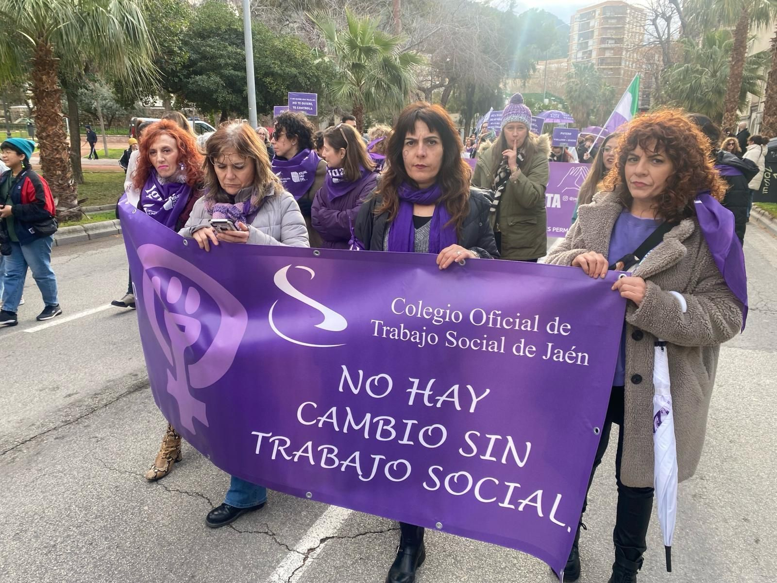 Manifestación del Día Internacional de la Mujer en Jaén.
