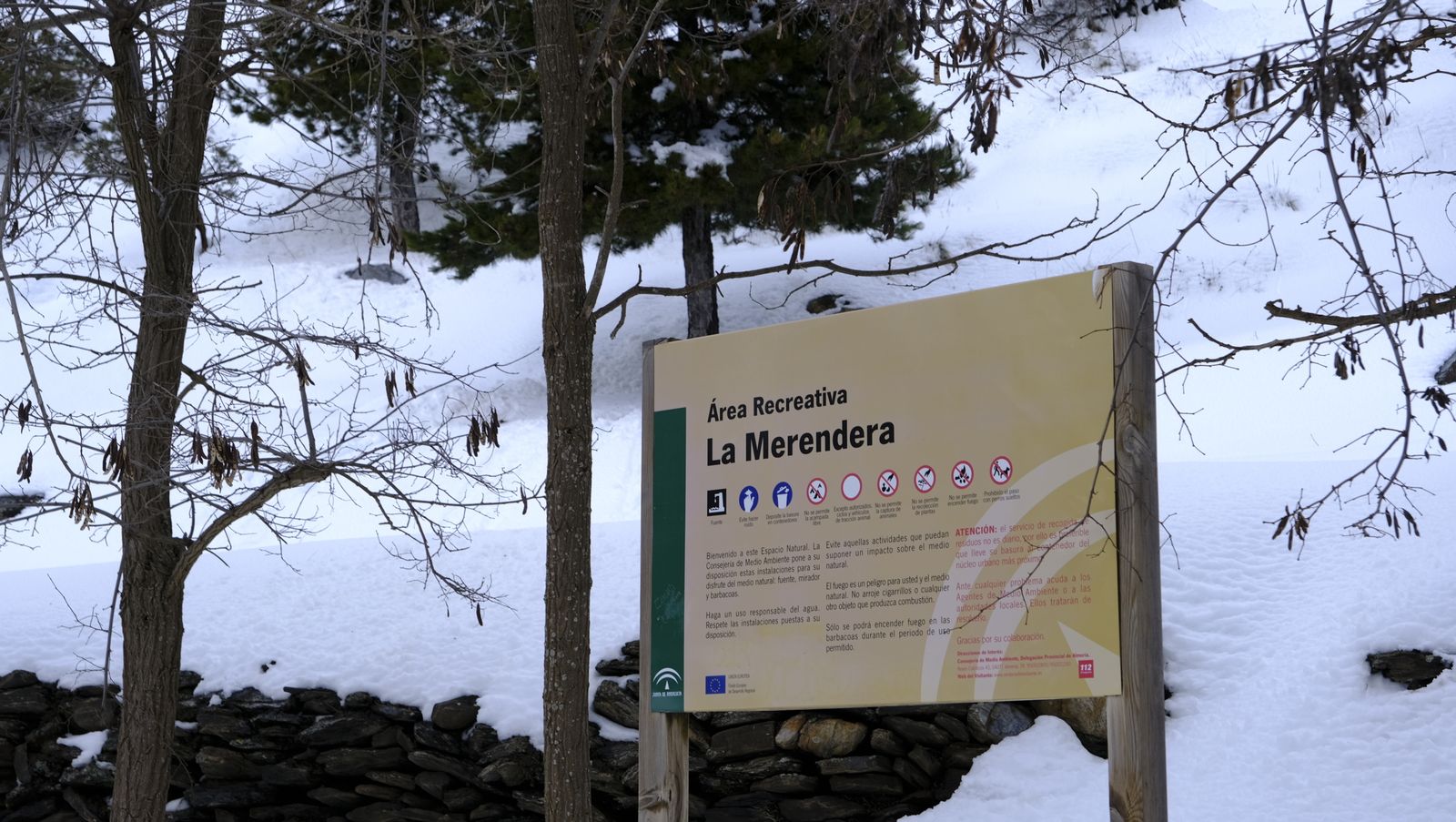 Imágenes del temporal de nieve en la provincia de Almería.