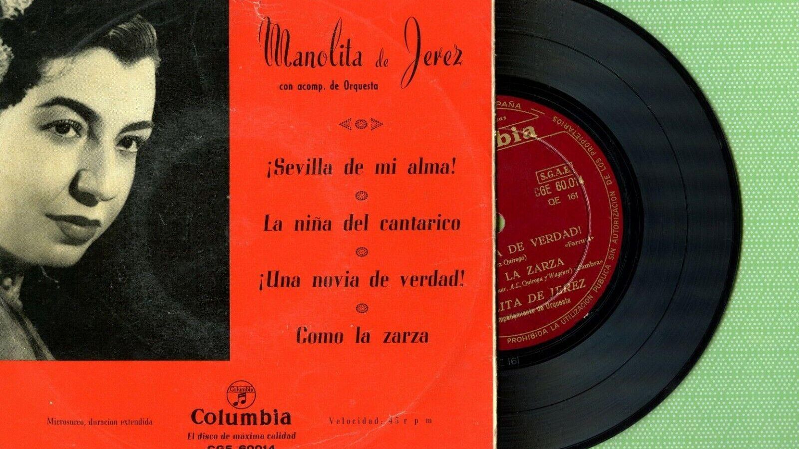 Carátula de uno de sus discos de 45 rpm.