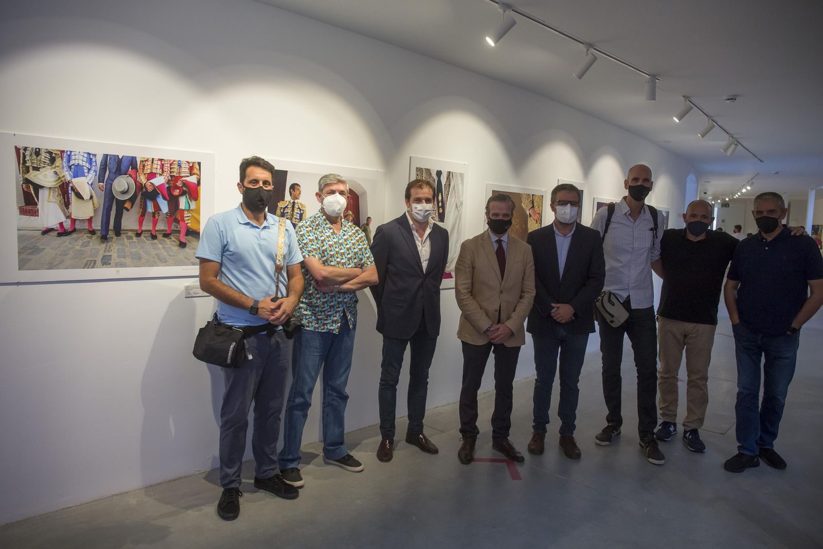 Fotógrafos de prensa en la exposición 'Tarde de toros'.