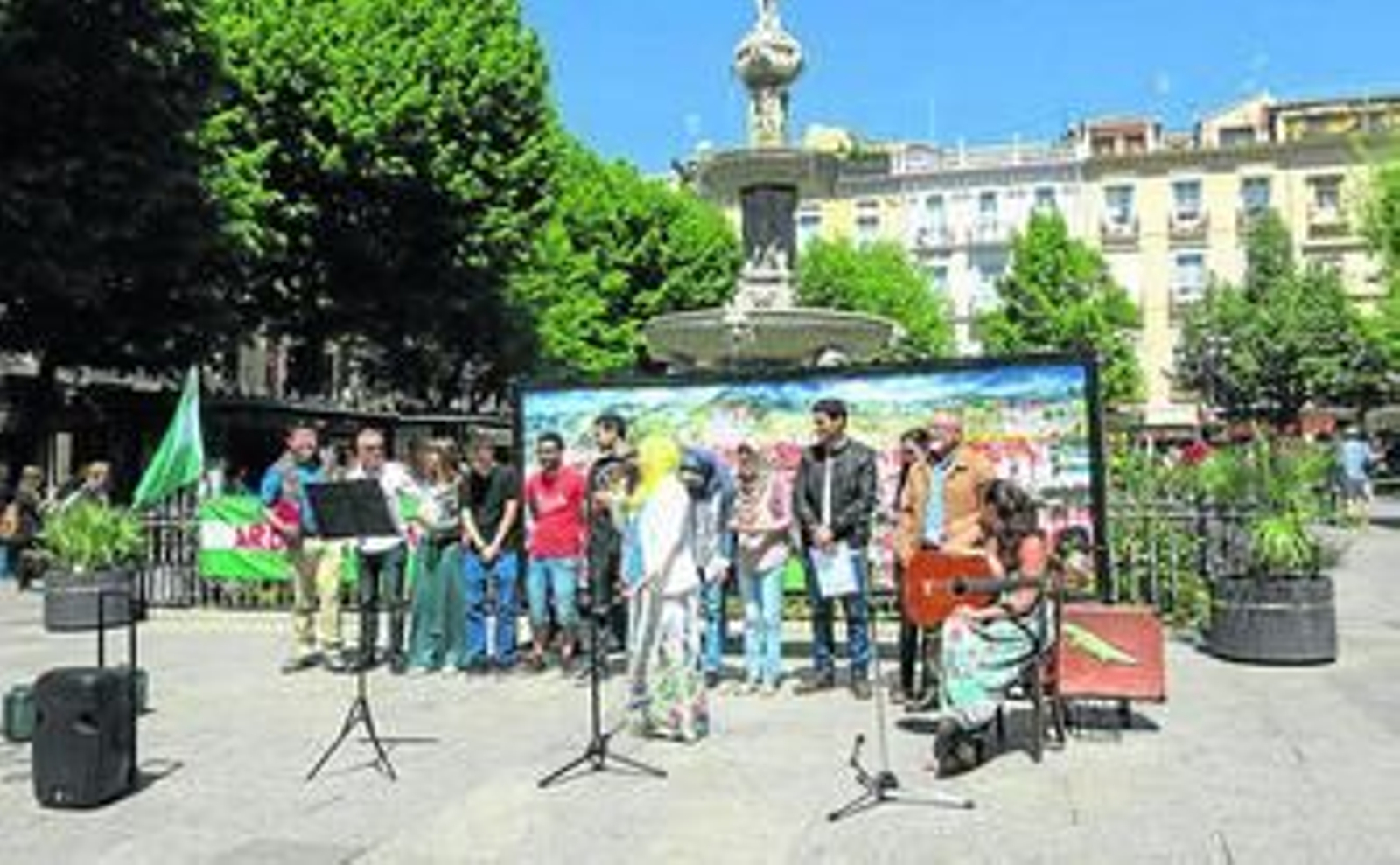 Imagen del acto celebrado ayer por la plataforma Granada Abierta.