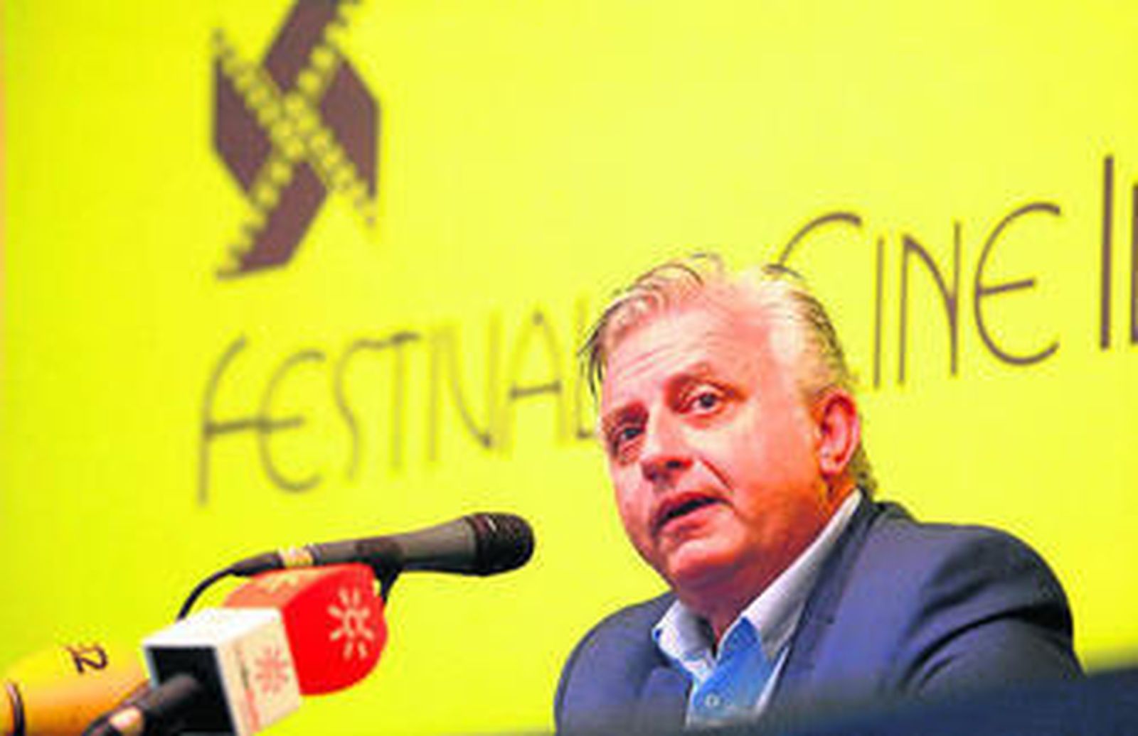 Pedro Castillo Arteta, ayer, durante su primera rueda de prensa en la Casa Colón.