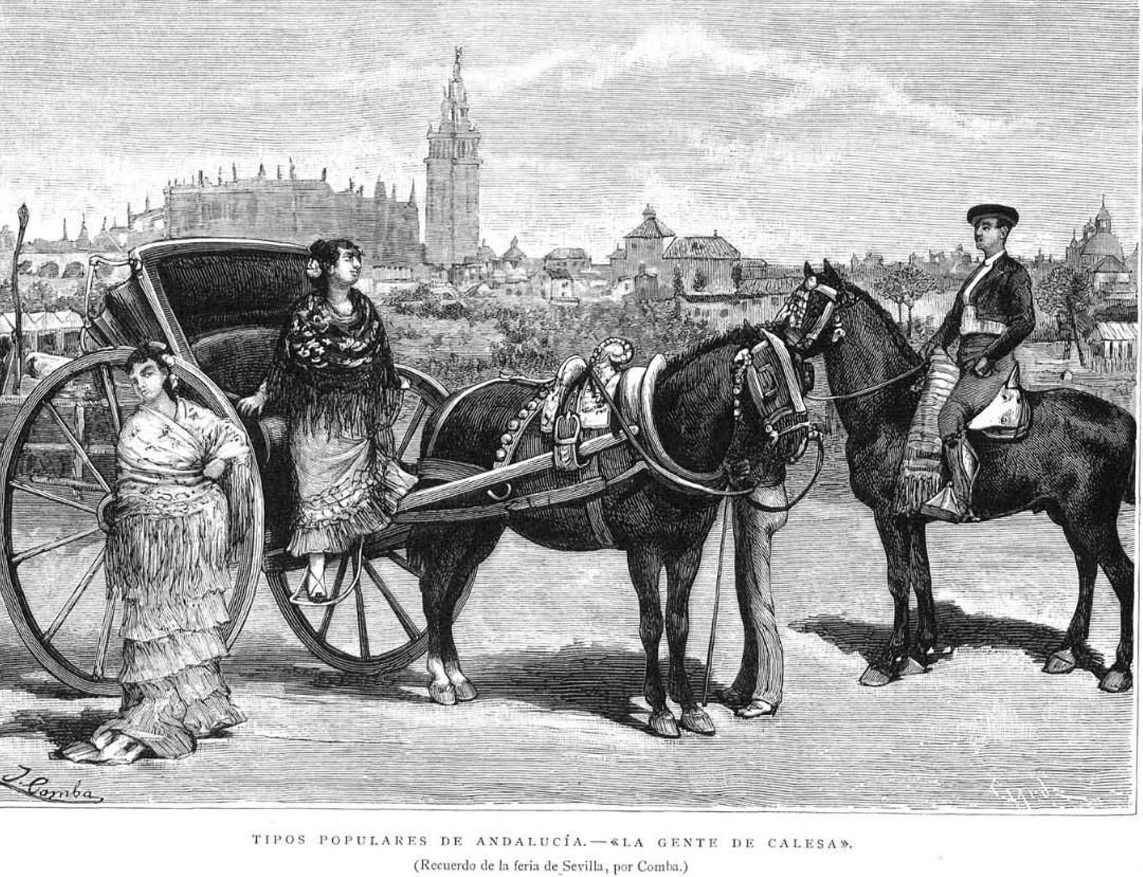 Grabado del artista jerezano Juan Comba publicado en 1882.