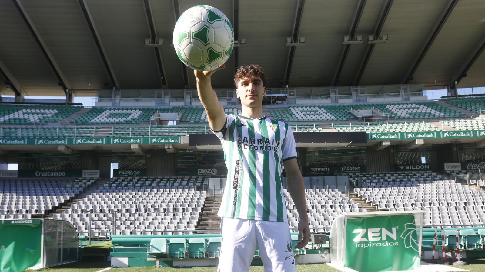 Diego Percan, en su presentación como jugador del Córdoba CF.