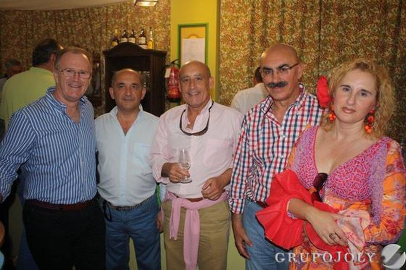 Paco Caro, Manolo Herrera, de Supima, Inma Macías, Antonio García, de Halcón Courier, y Andrés Rodríguez, de La Duquesa.