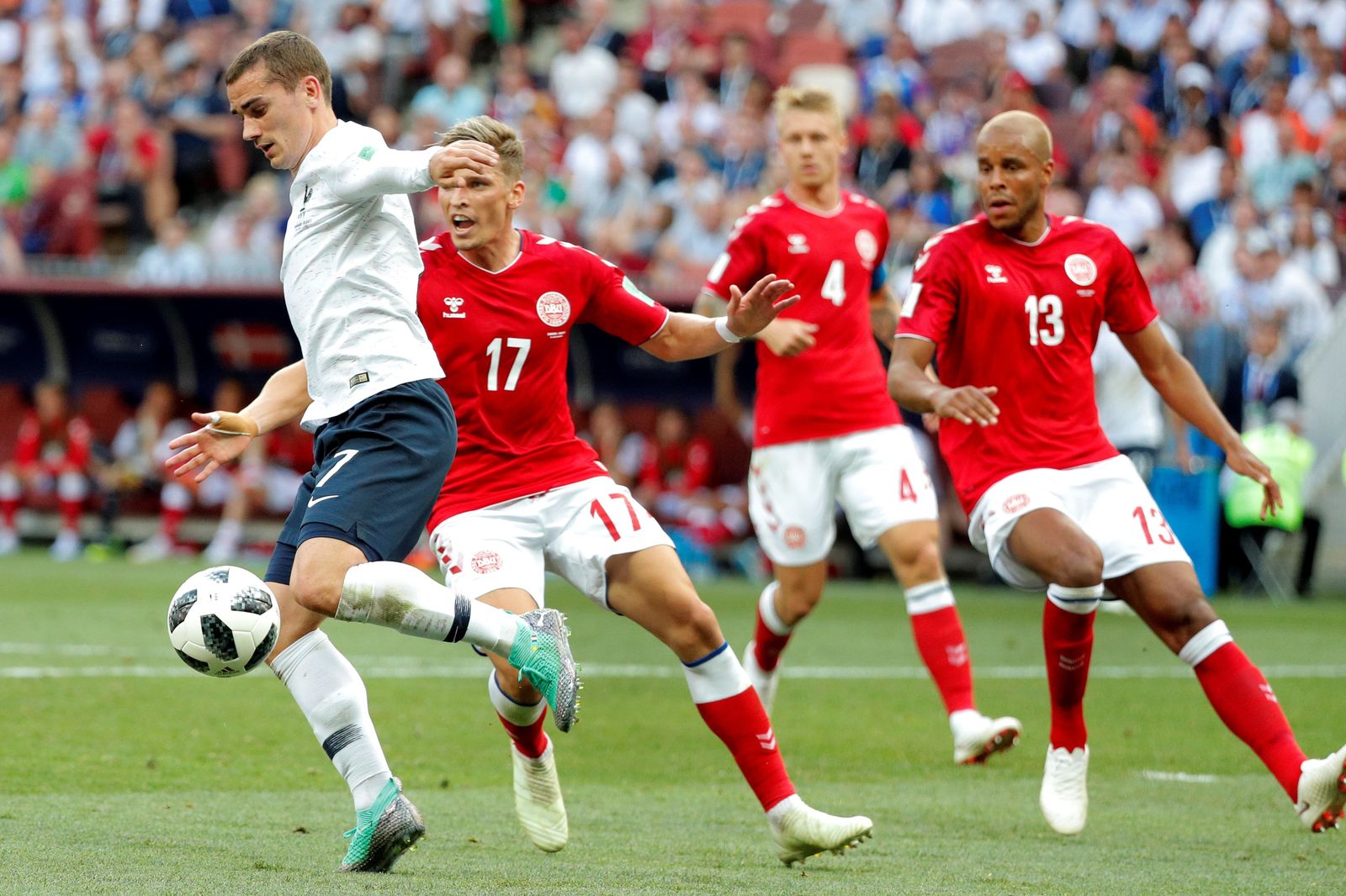 Las imágenes del Dinamarca-Francia