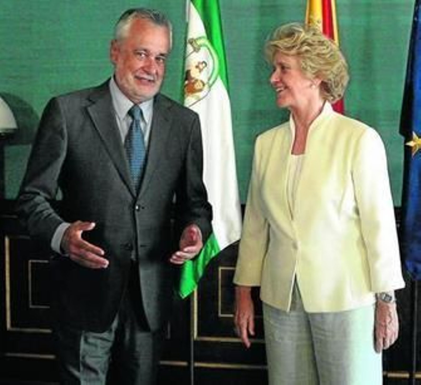 José Antonio Griñán y Soledad Becerril en septiembre de 2012 en el palacio de San Telmo.