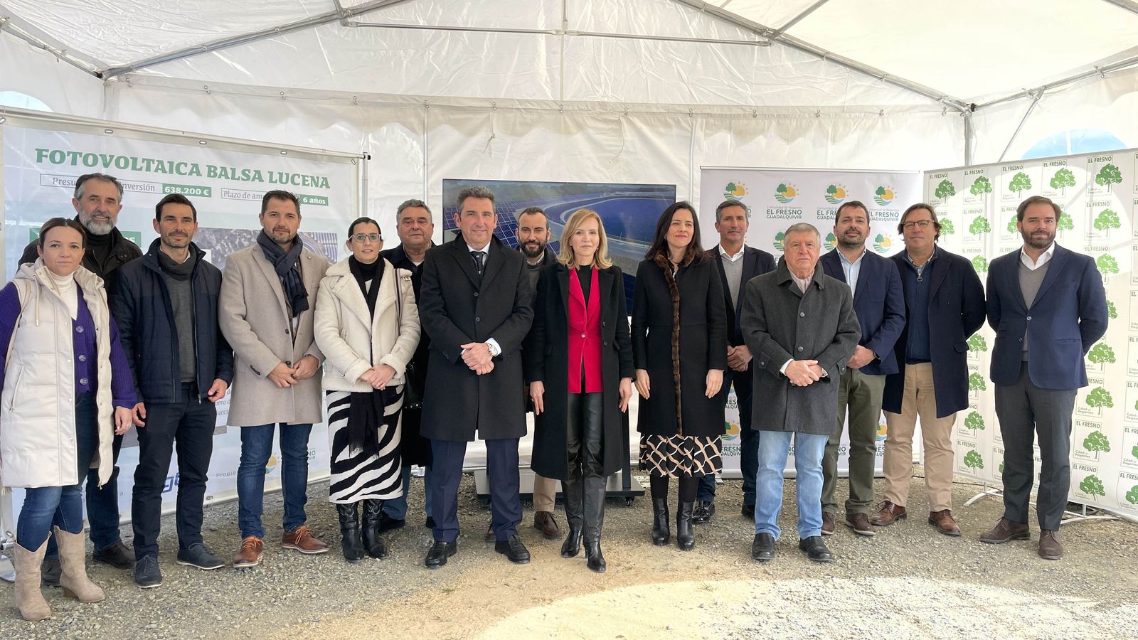 Acto de inauguración de la planta fotovoltaica de Lucena del Puerto.