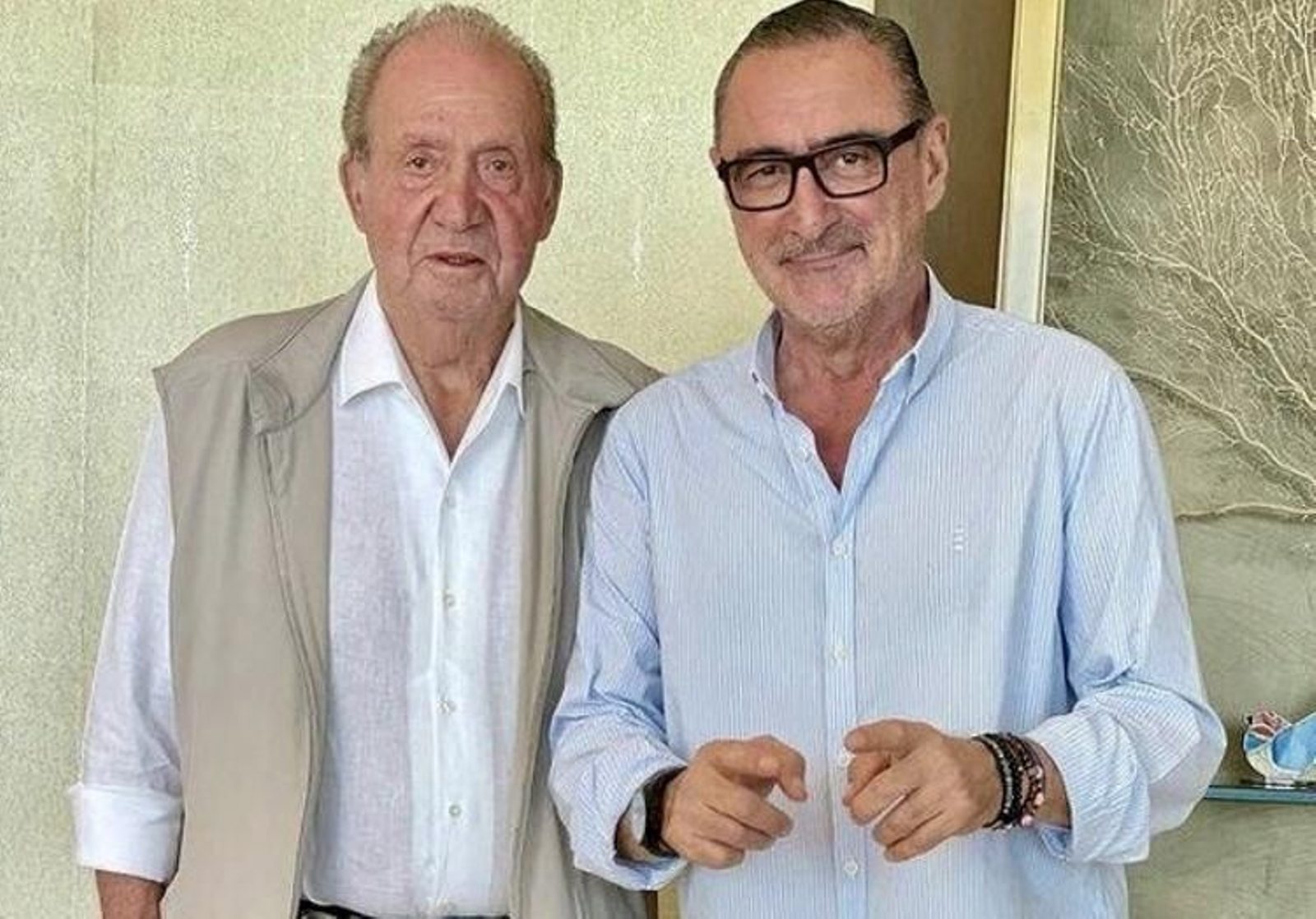 Don Juan Carlos y Carlos Herrera, en el reciente encuentro