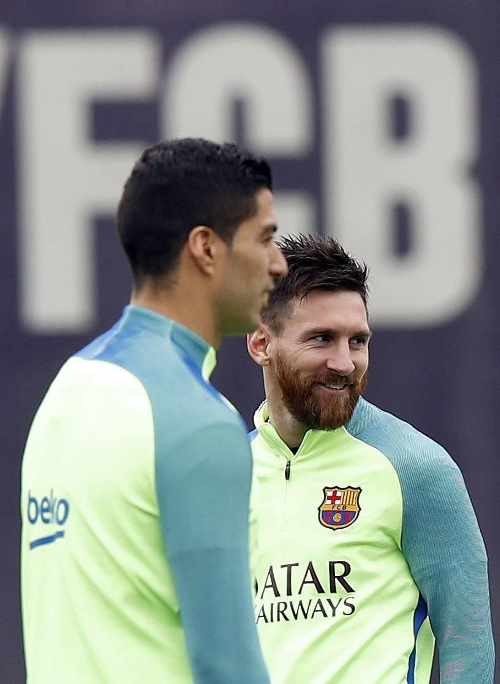 Luis Suárez y Leo Messi.