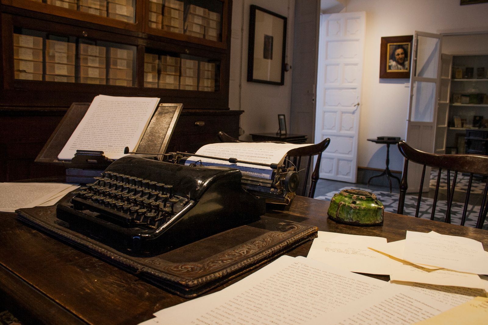 Una estancia de la casa natal de Juan Ramón Jiménez en Moguer.