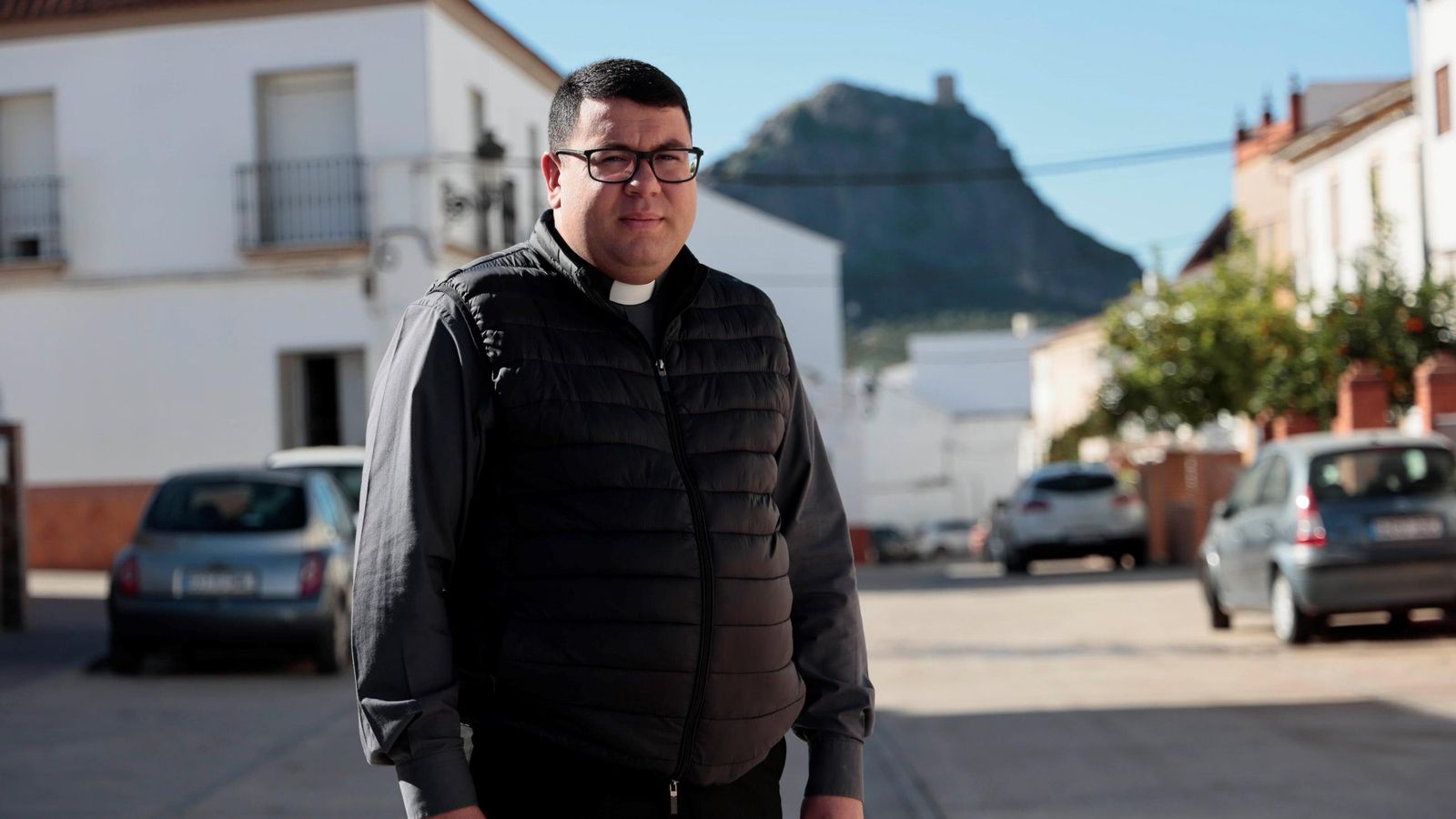 Manuel Franco, en las calles de Pruna.