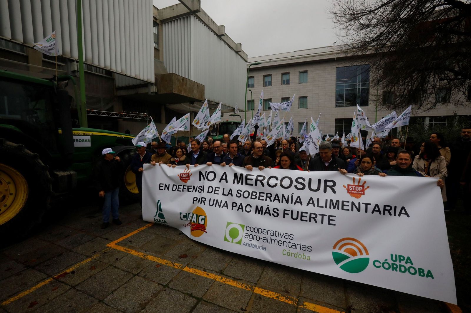 La protesta de los agricultores y ganaderos de Córdoba contra el acuerdo con Mercosur