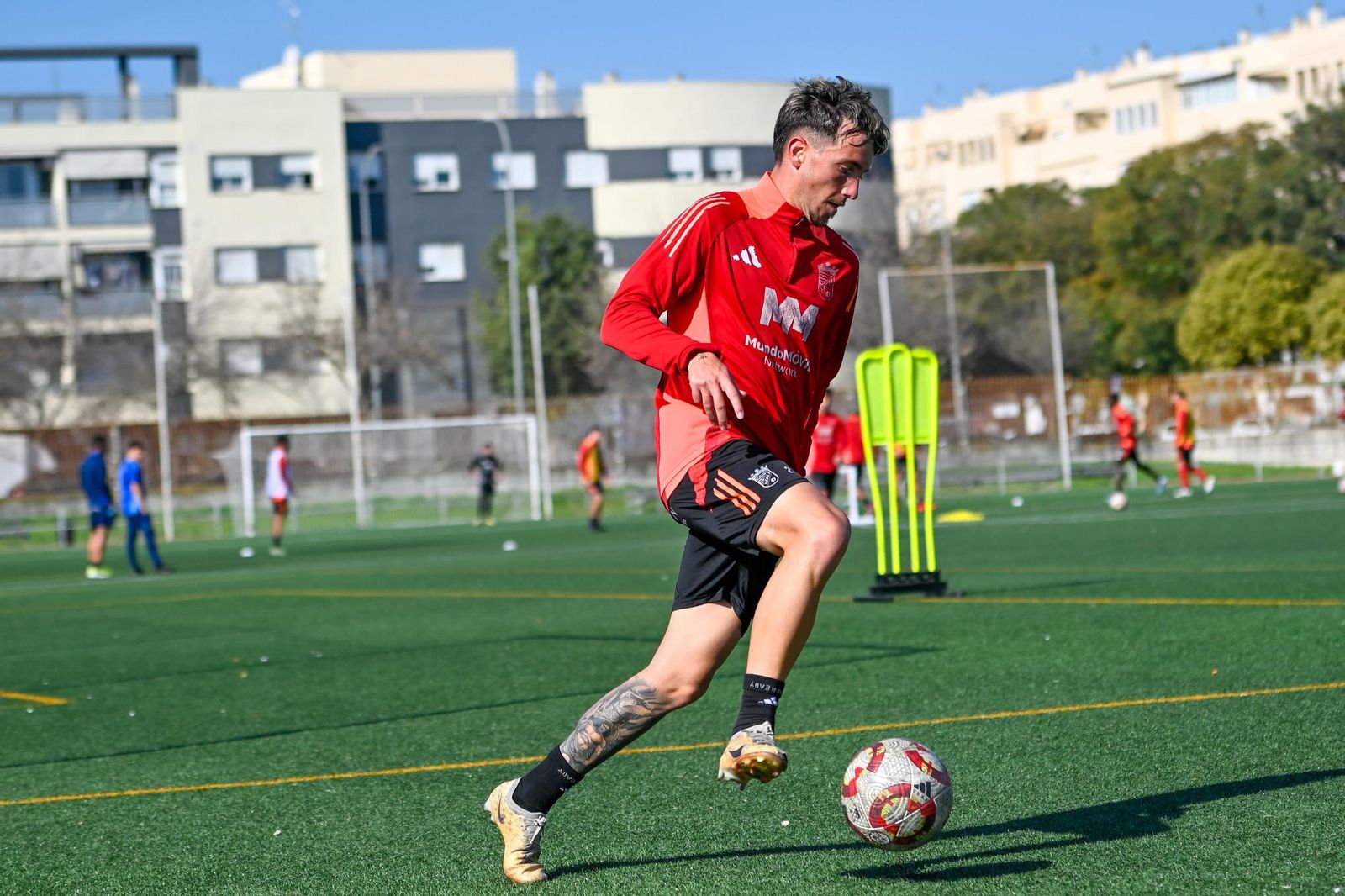 Imágenes del entrenamiento del Xerez CD en La Granja