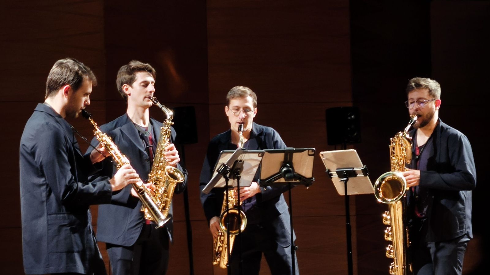 El cuarteto de saxofones Kebyart debutó en Sevilla con un concierto en el Espacio Turina