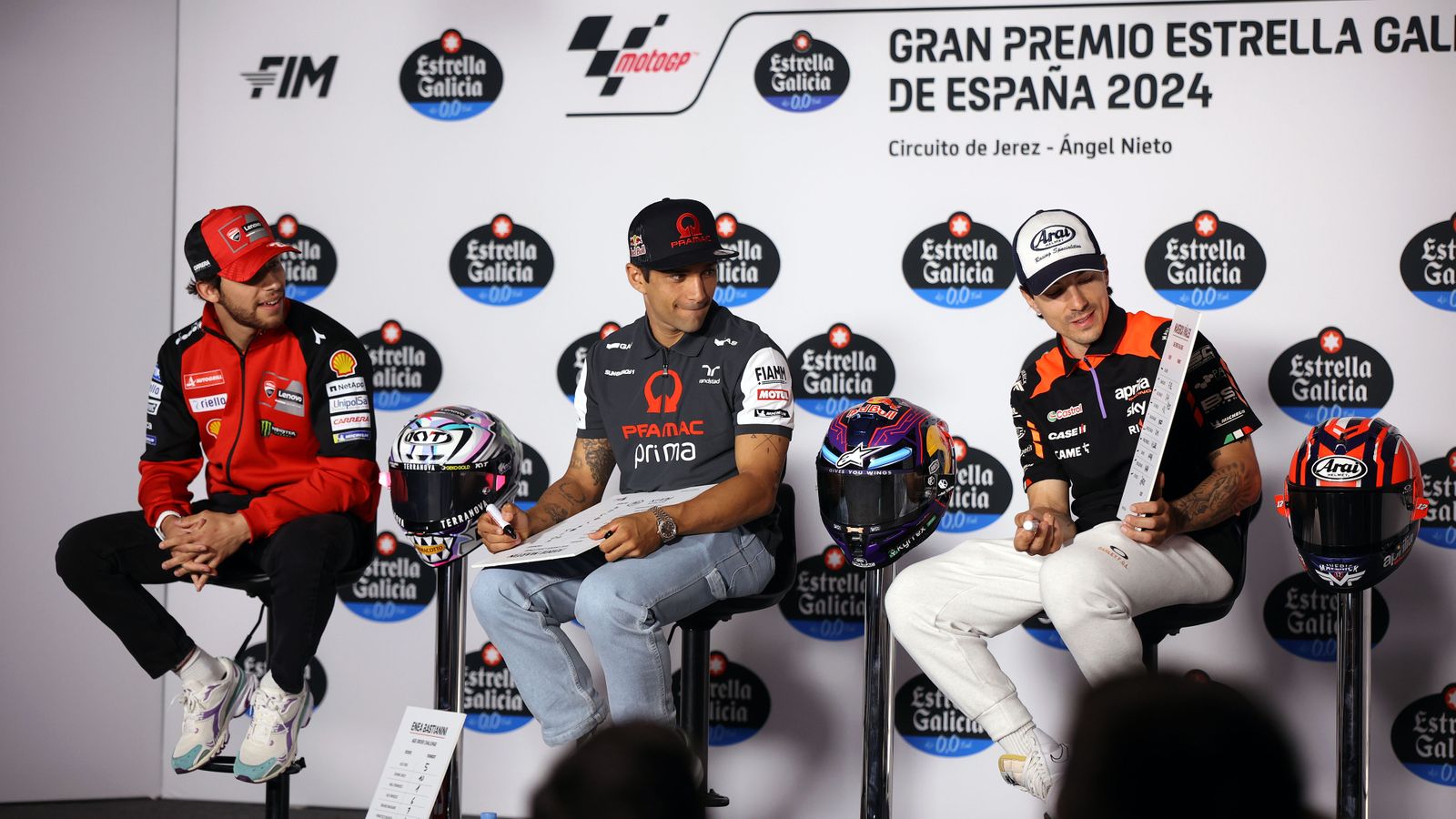 Rueda de prensa de los pilotos de MotoGP en el Circuito de Jerez