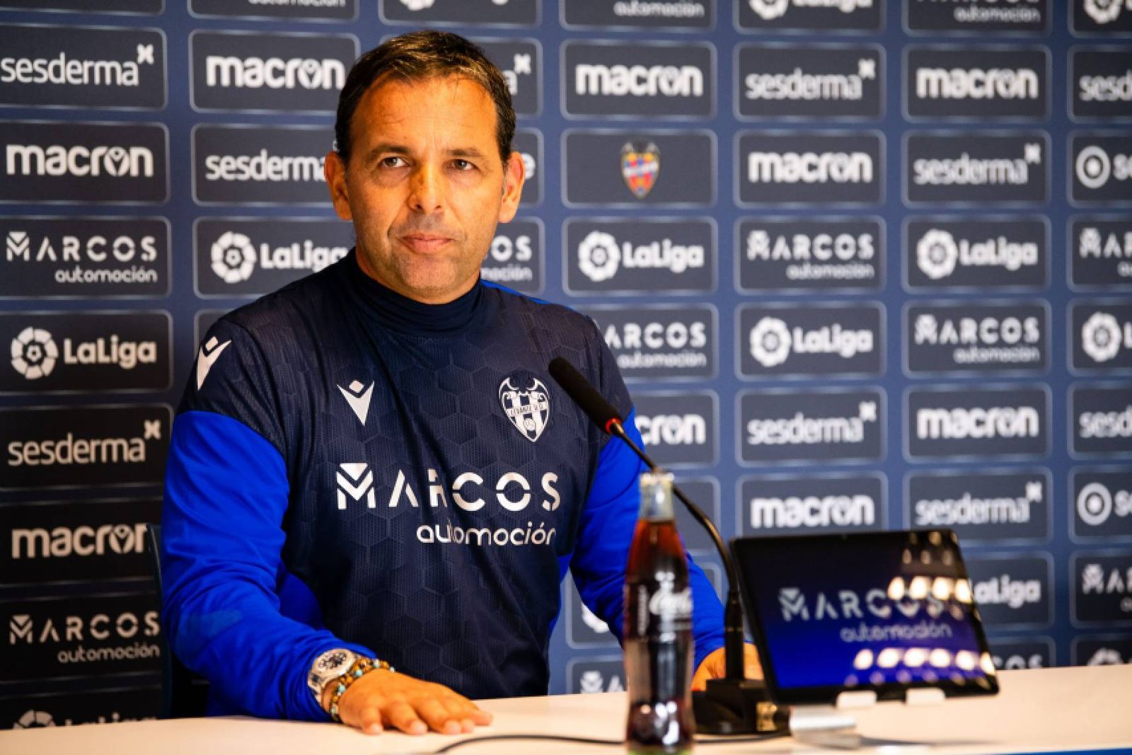Javi Calleja, en rueda de prensa.