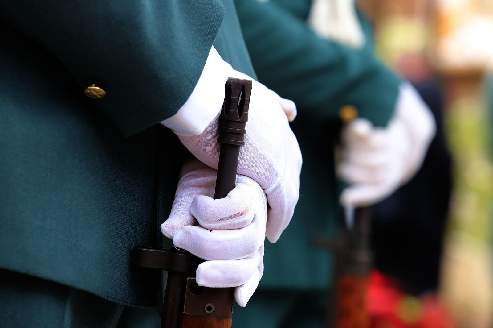 Detalle de un guardia civil en un acto institucional.