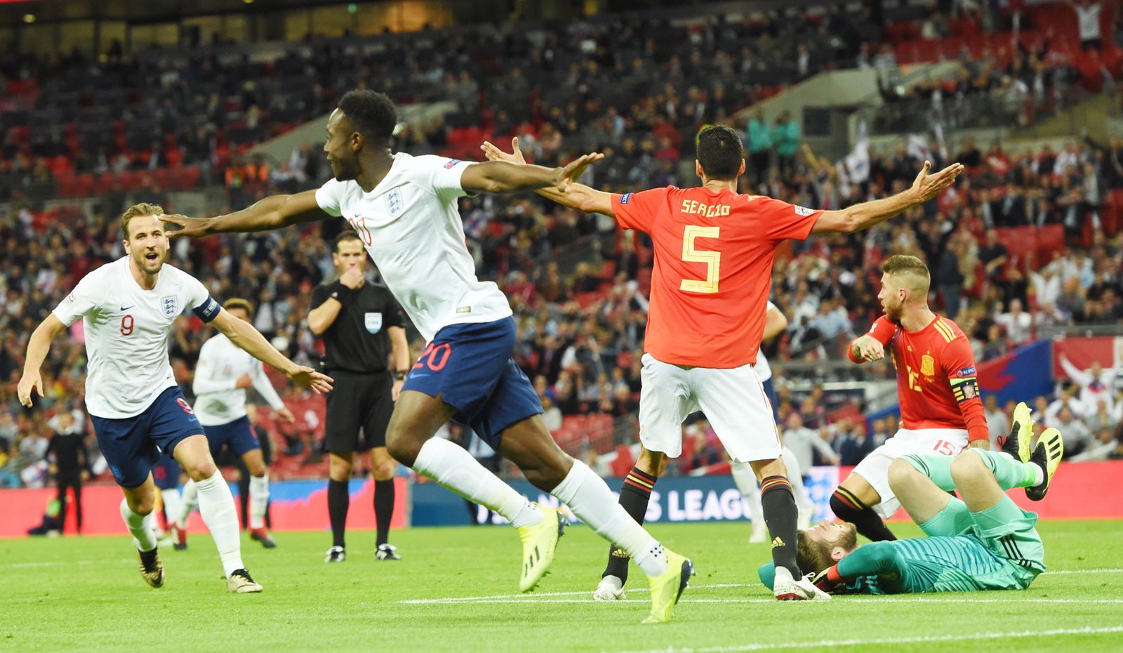 Las imágenes del Inglaterra-España