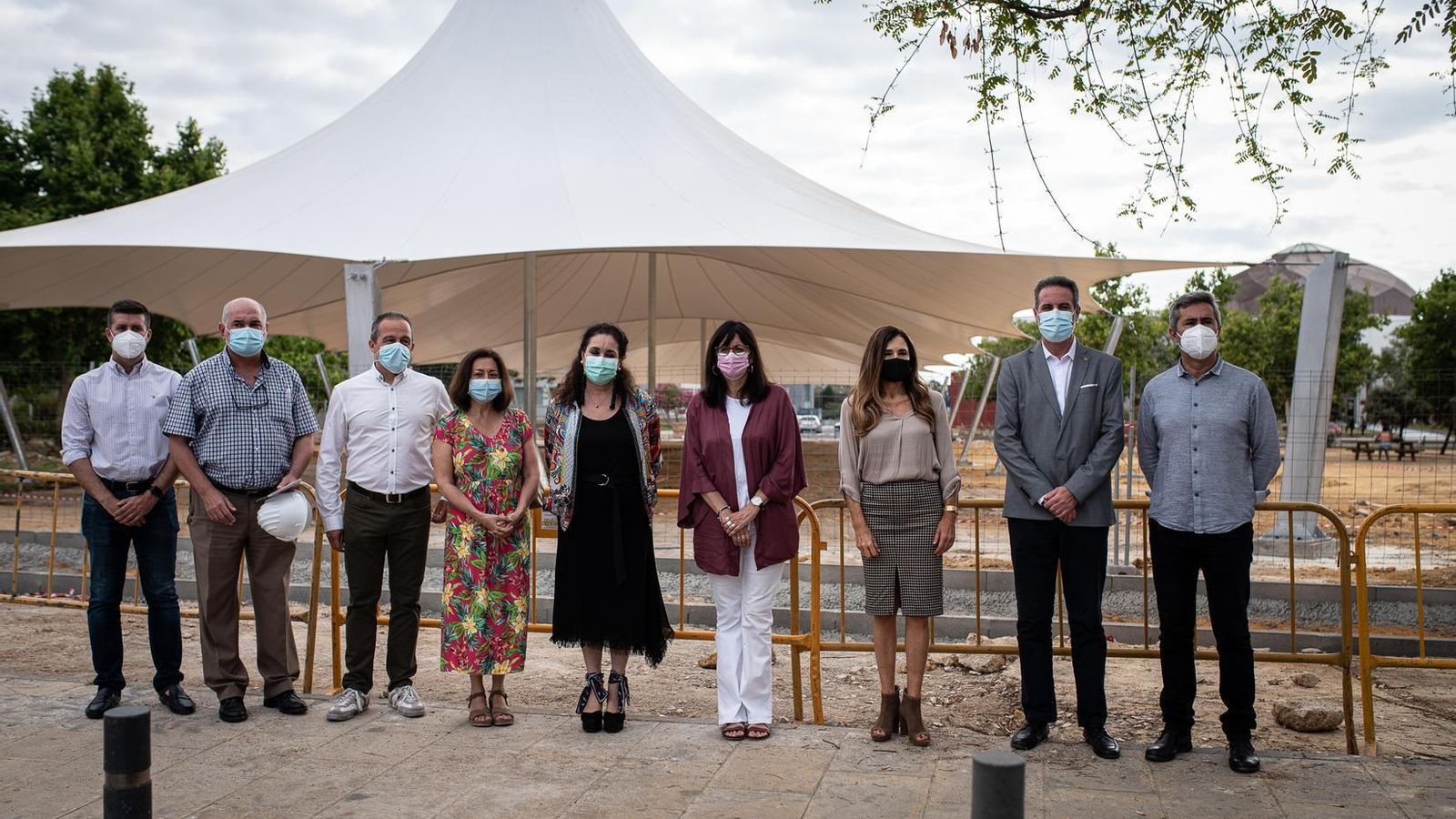 Presentación de la obra de las pistas en el Campus del Carmen.