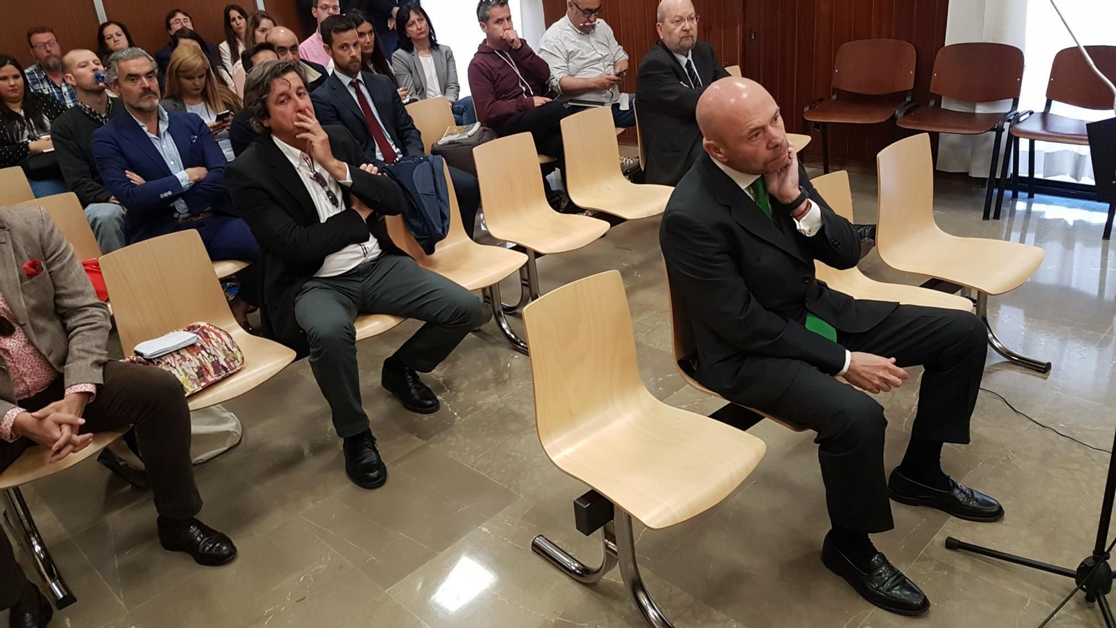Pablo Comas, en la primera sesión del juicio que se siguió contra él a mediados de mayo en la Audiencia Provincial de Huelva.