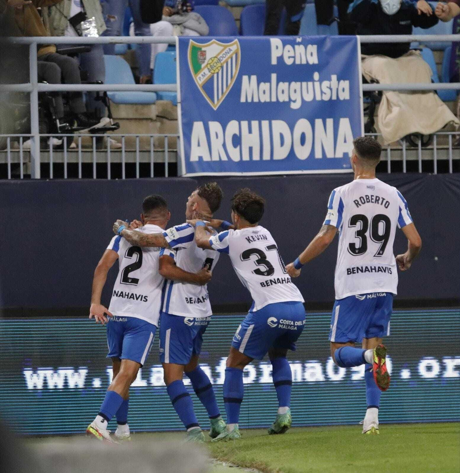 Celebración del gol de Brandon.