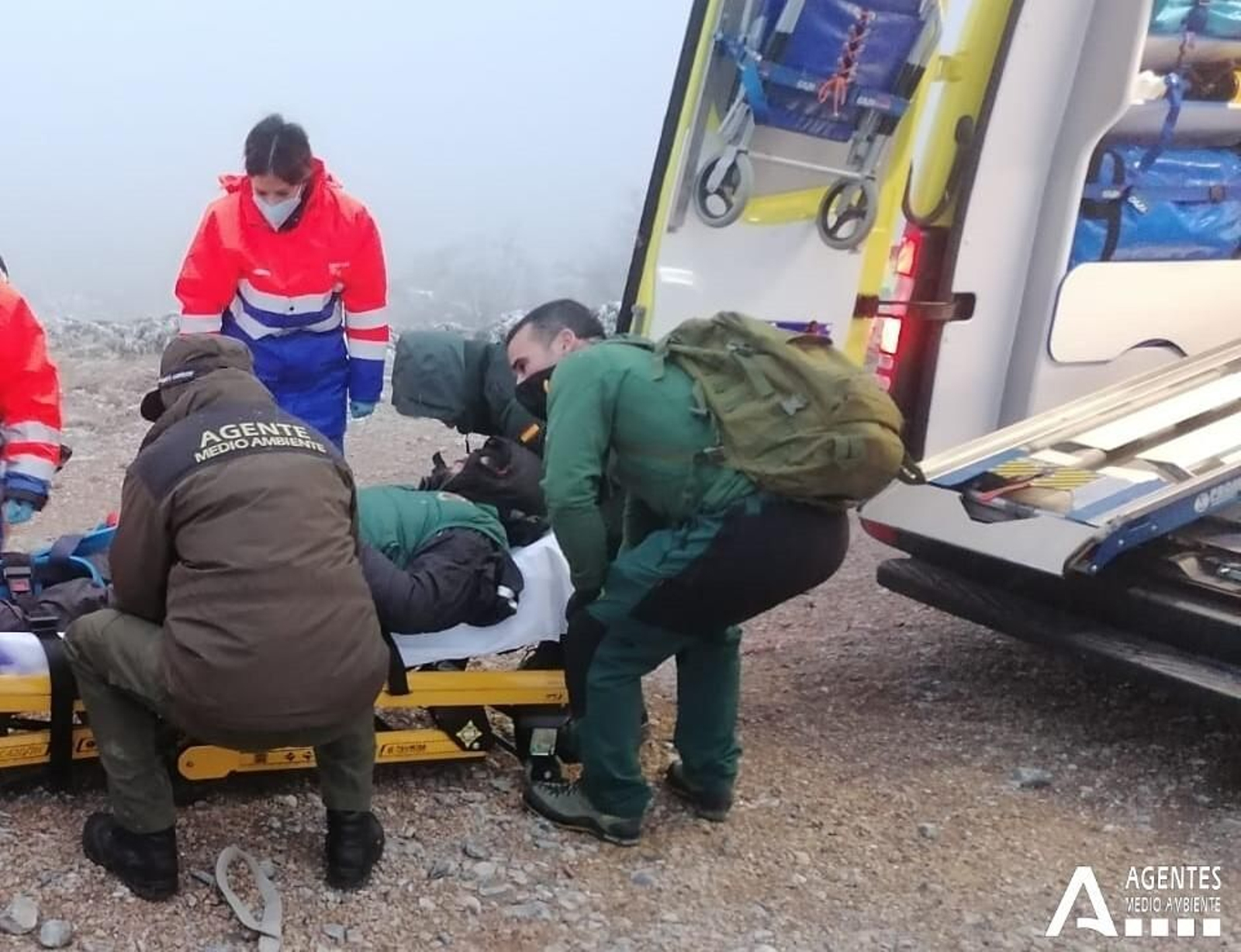 Momento del rescate.